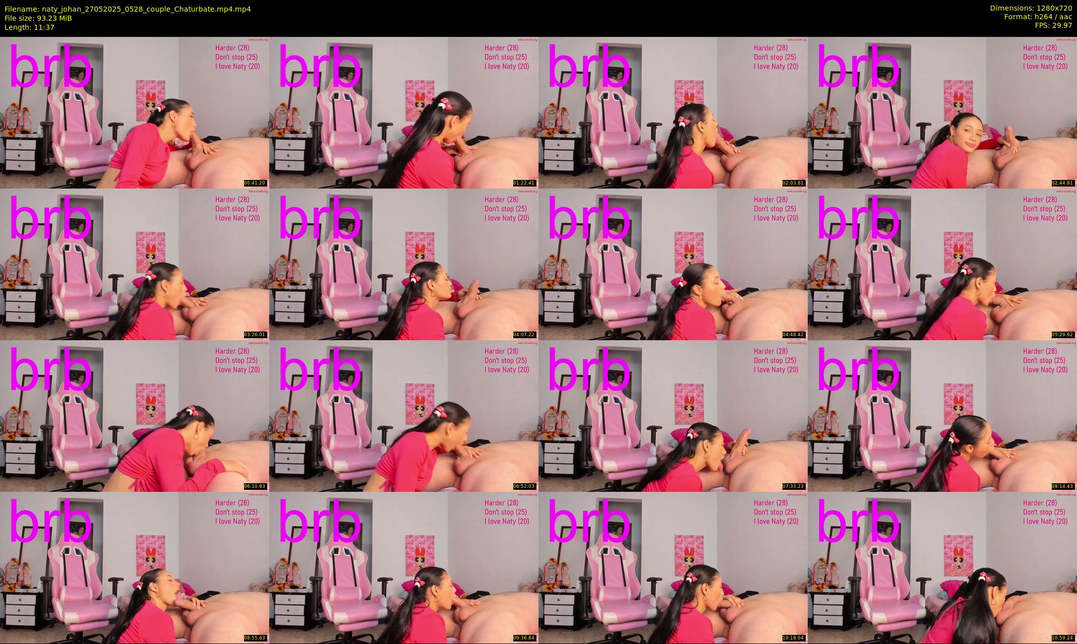 naty_johan — 12 minute Chaturbate couple cam show recording, 720p, May 27, 2025