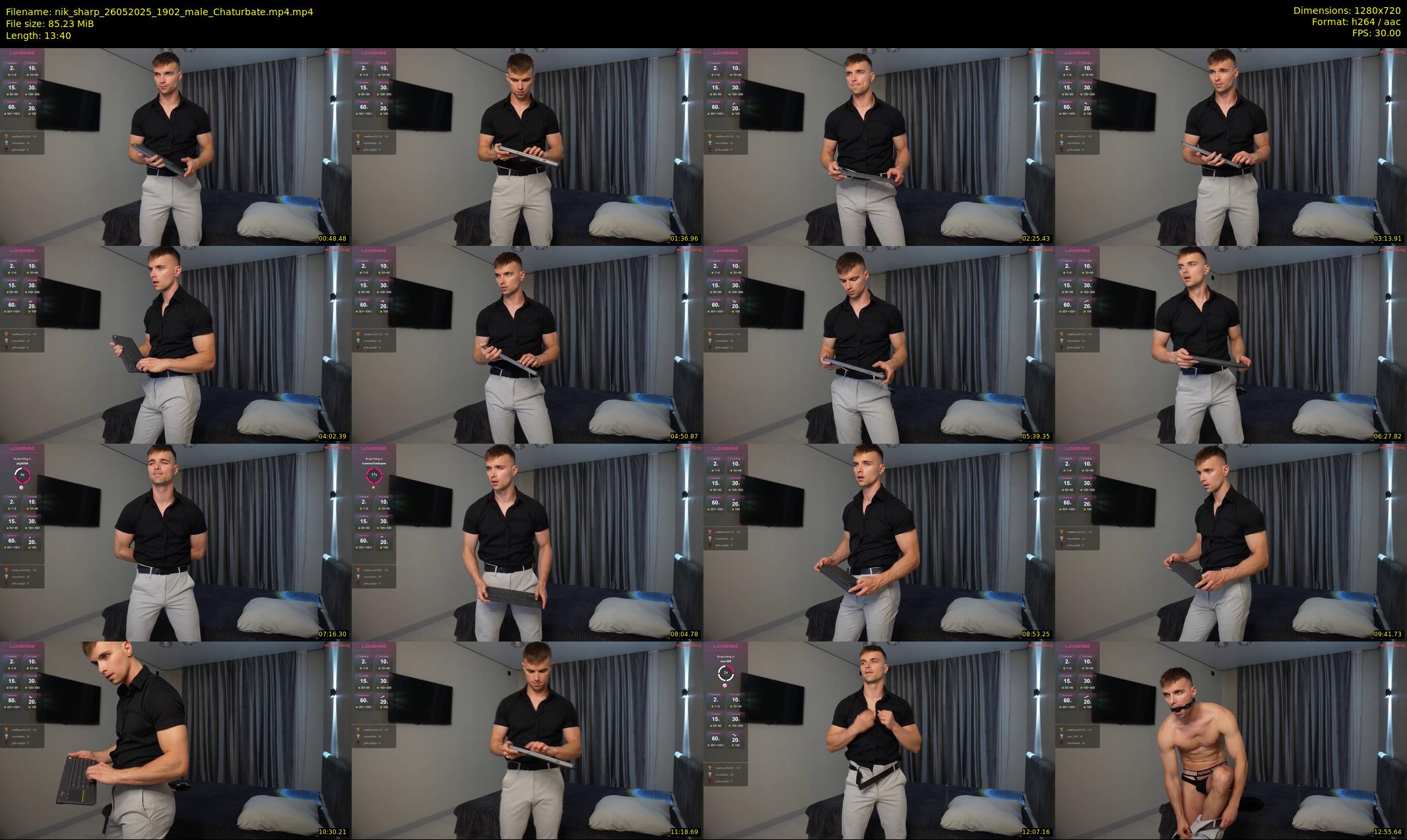 nik_sharp — 14 minute Chaturbate male cam show recording, 720p, May 26, 2025