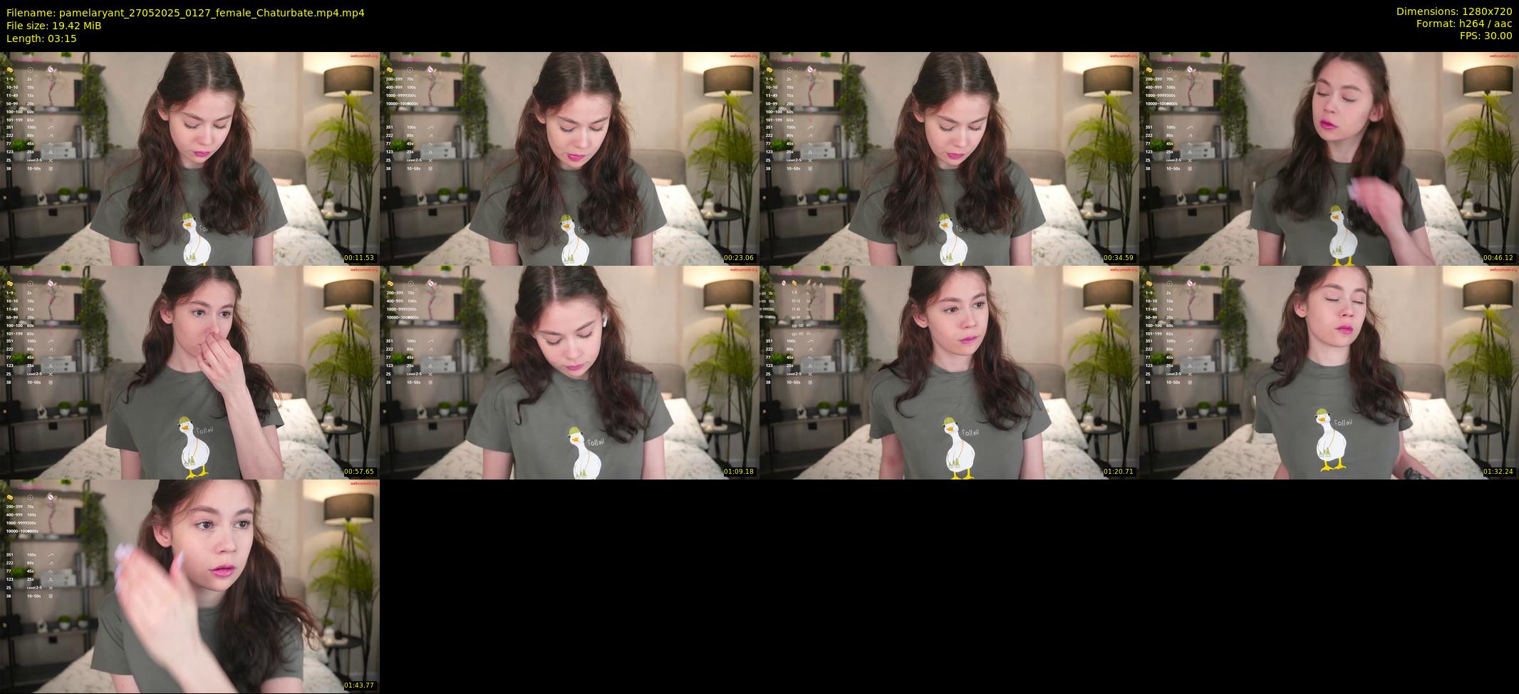 pamelaryant — 4 minute Chaturbate female cam show recording, 720p, May 27, 2025