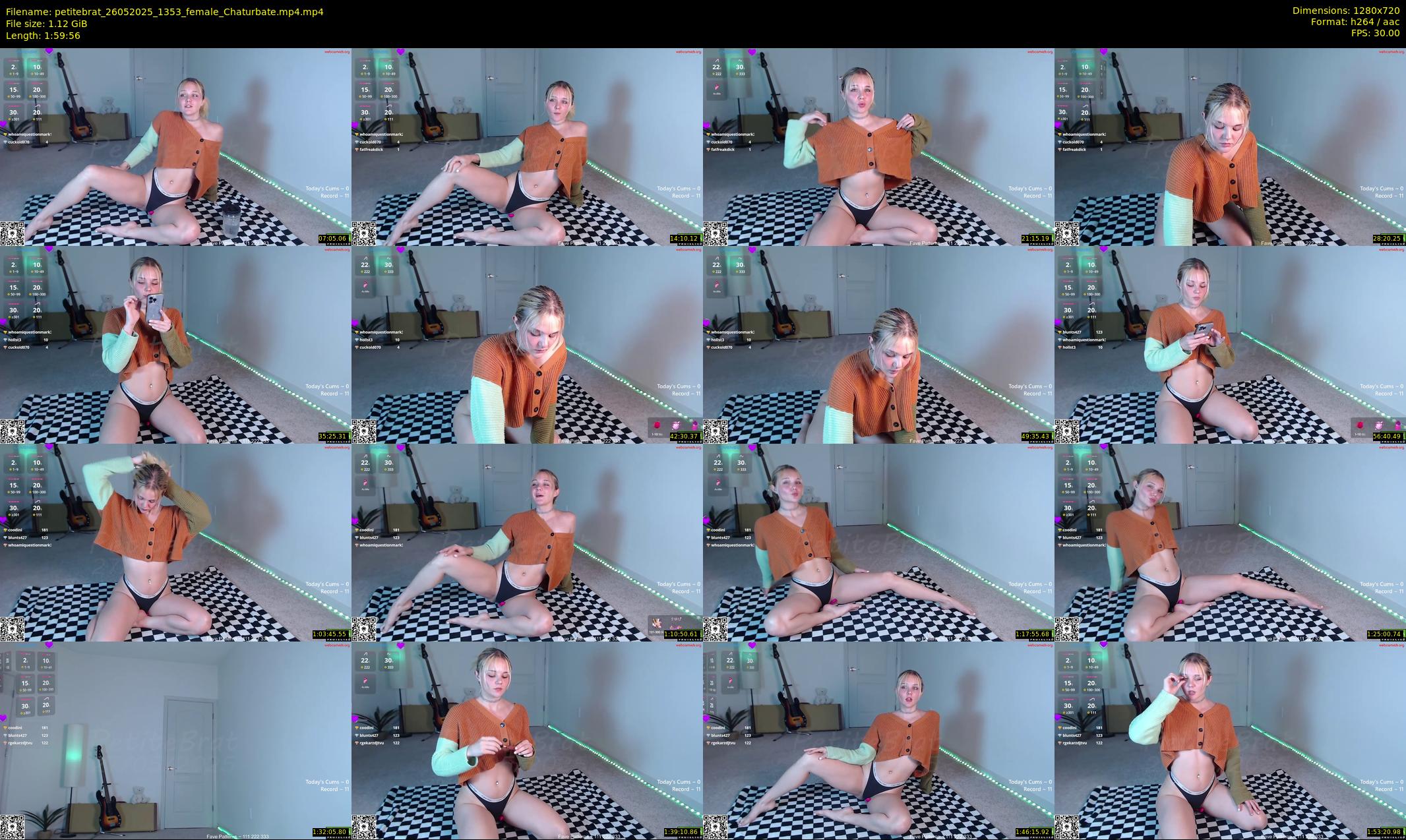 petitebrat — 120 minute Chaturbate female cam show recording, 720p, May 26, 2025