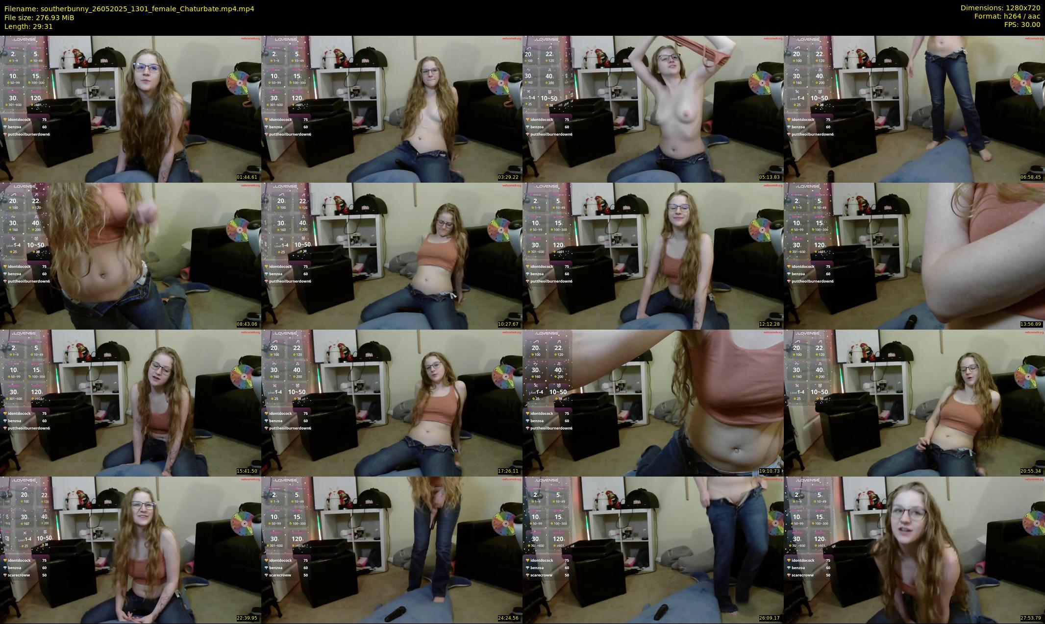 southerbunny — 30 minute Chaturbate female cam show recording, 720p, May 26, 2025