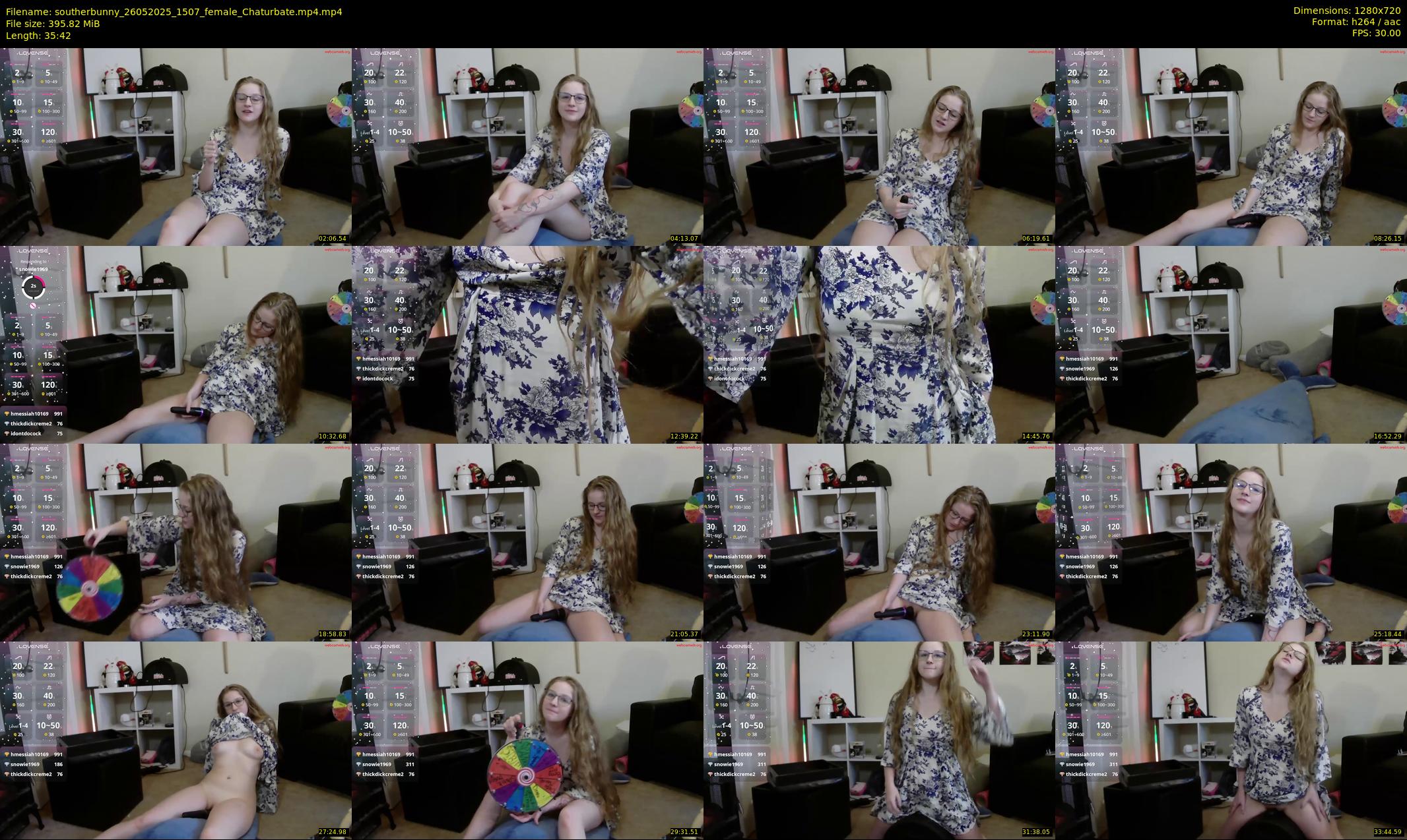 southerbunny — 36 minute Chaturbate female cam show recording, 720p, May 26, 2025