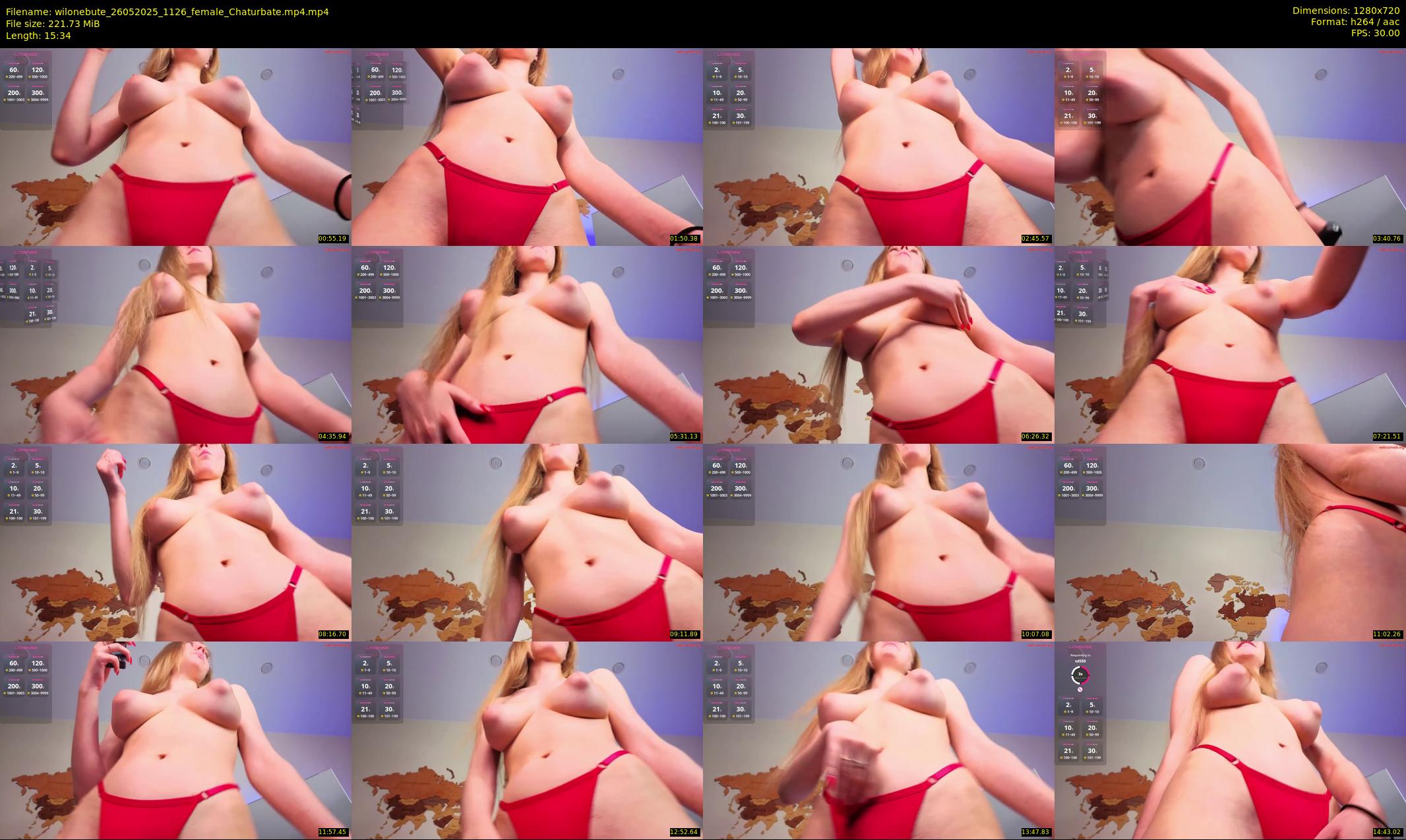 wilonebute — 16 minute Chaturbate female cam show recording, 720p, May 26, 2025