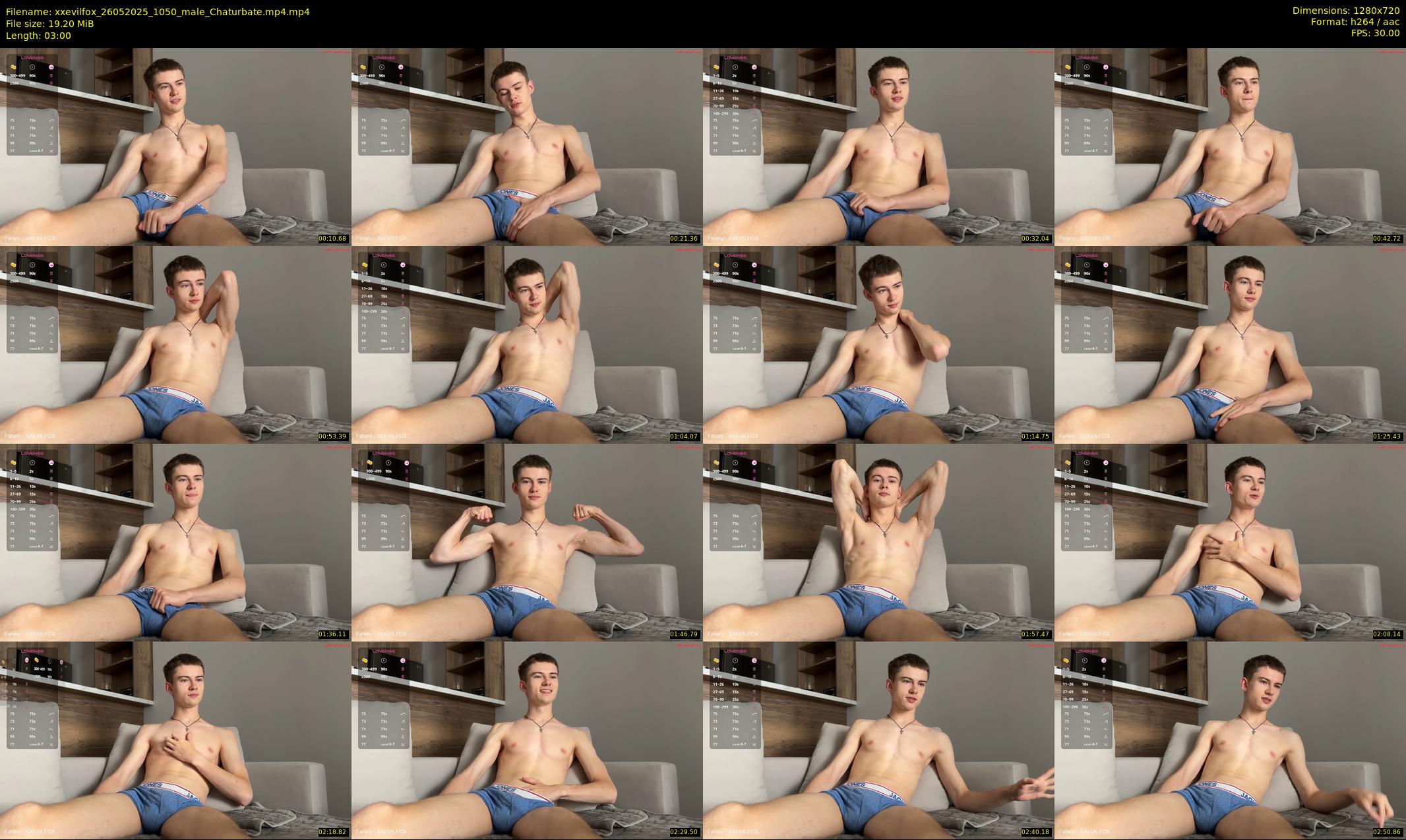 xxevilfox — 3 minute Chaturbate male cam show recording, 720p, May 26, 2025