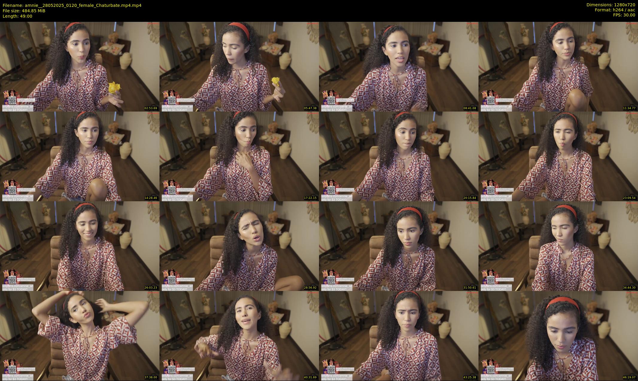 amnie_ — 49 minute Chaturbate female cam show recording, 720p, May 28, 2025
