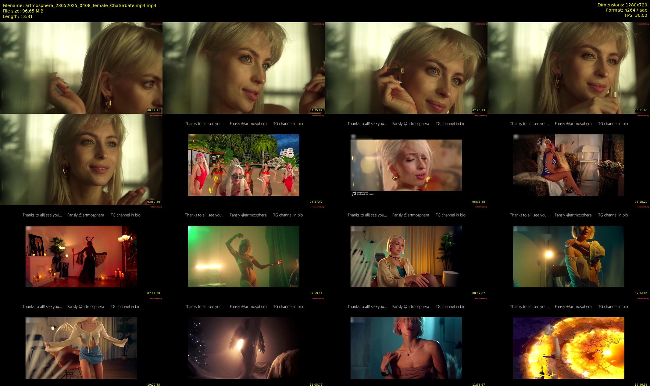 artmosphera — 14 minute Chaturbate female cam show recording, 720p, May 28, 2025