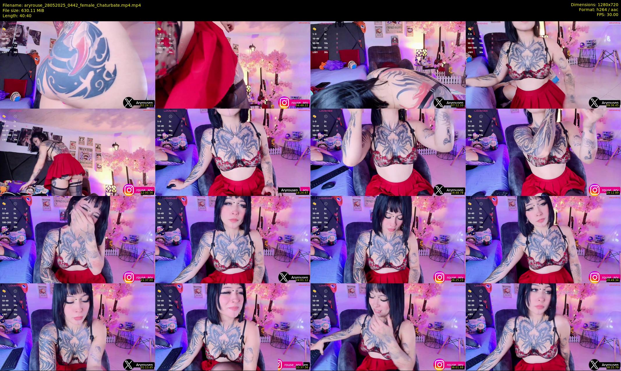 aryrouse — 41 minute Chaturbate female cam show recording, 720p, May 28, 2025