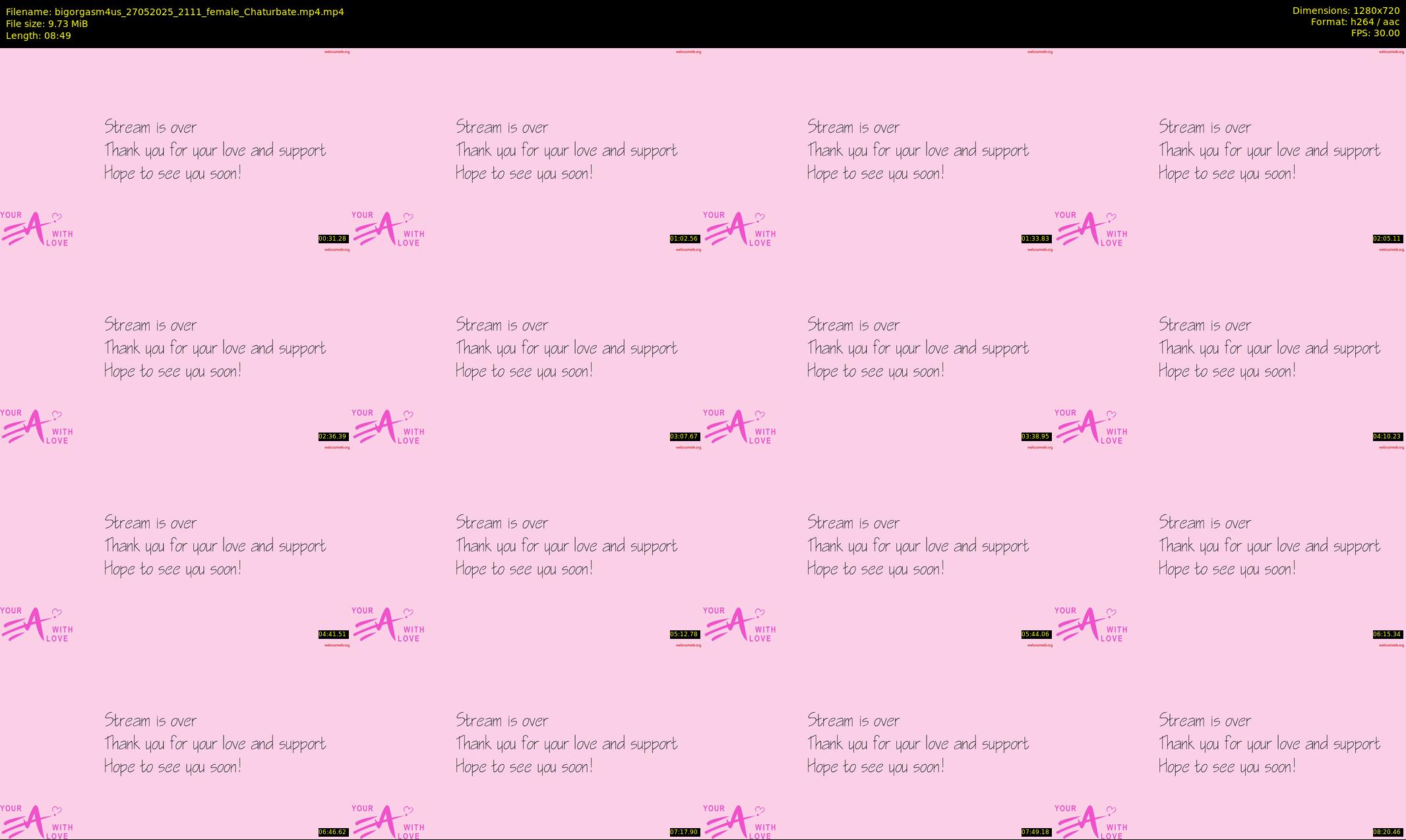 bigorgasm4us — 9 minute Chaturbate female cam show recording, 720p, May 27, 2025
