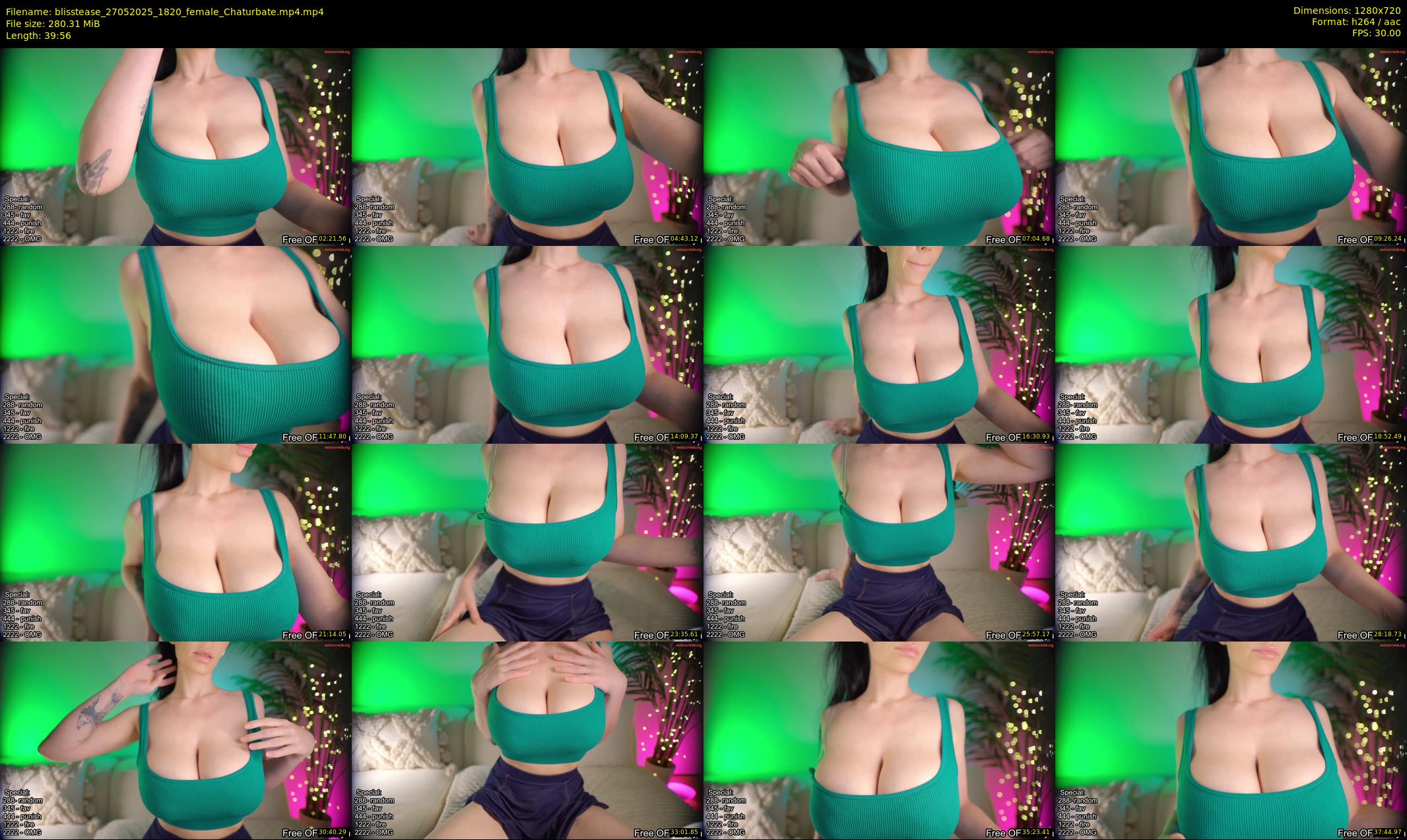 blisstease — 40 minute Chaturbate female cam show recording, 720p, May 27, 2025