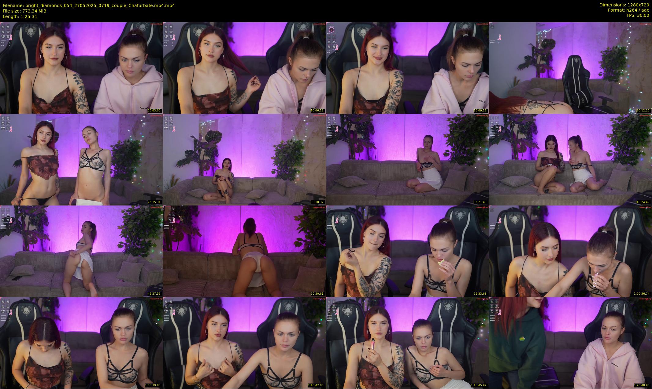 bright_diamonds_054 — 86 minute Chaturbate couple cam show recording, 720p, May 27, 2025