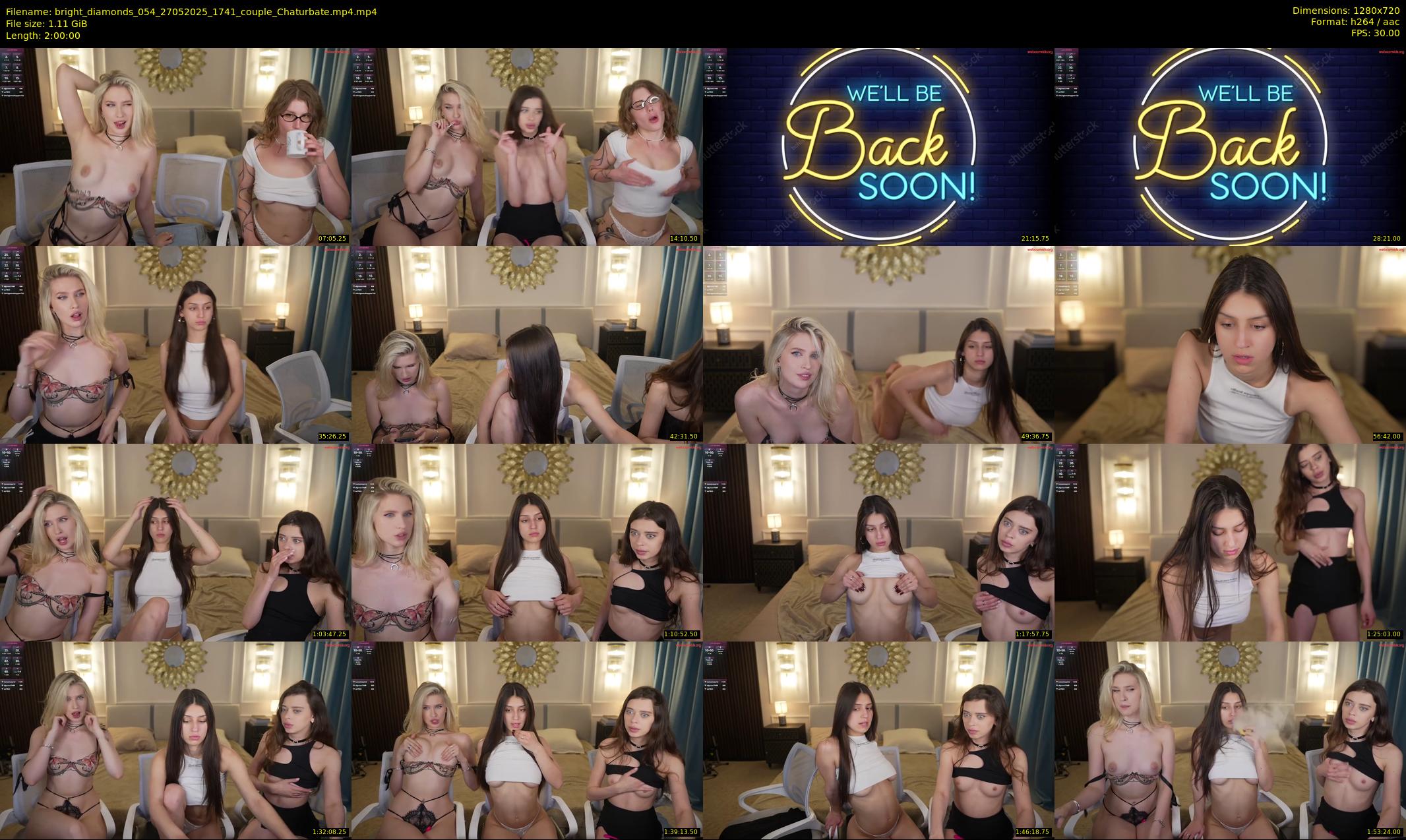 bright_diamonds_054 — 120 minute Chaturbate couple cam show recording, 720p, May 27, 2025