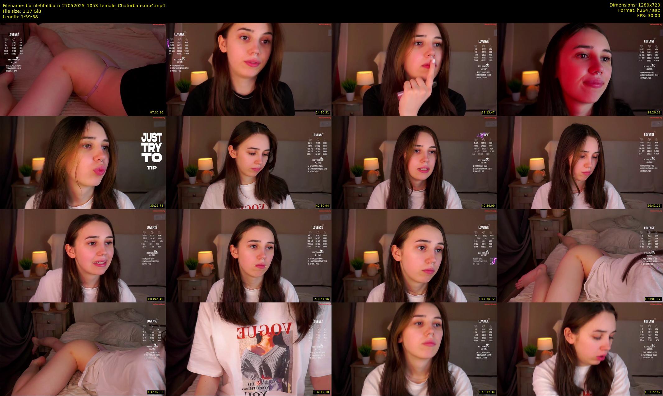 burnletitallburn — 120 minute Chaturbate female cam show recording, 720p, May 27, 2025