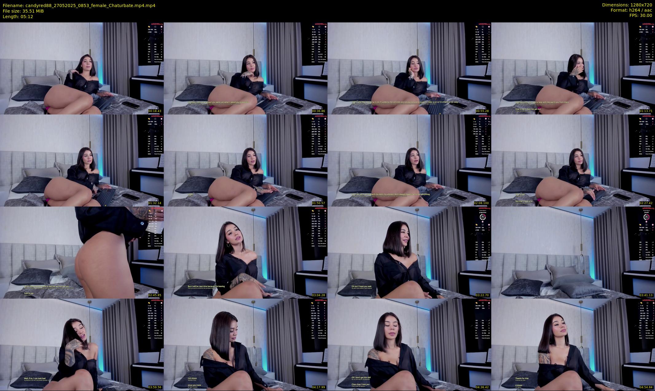 candyred88 — 6 minute Chaturbate female cam show recording, 720p, May 27, 2025