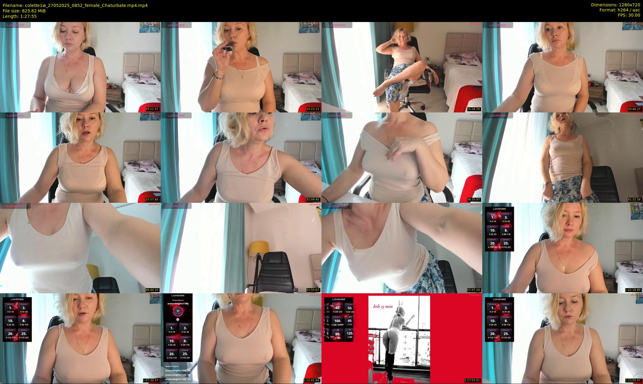 colette1w — 88 minute Chaturbate female cam show recording, 720p, May 27, 2025