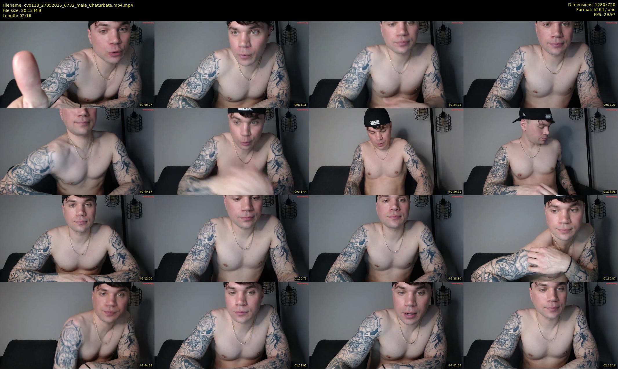 cv0118 — 3 minute Chaturbate male cam show recording, 720p, May 27, 2025