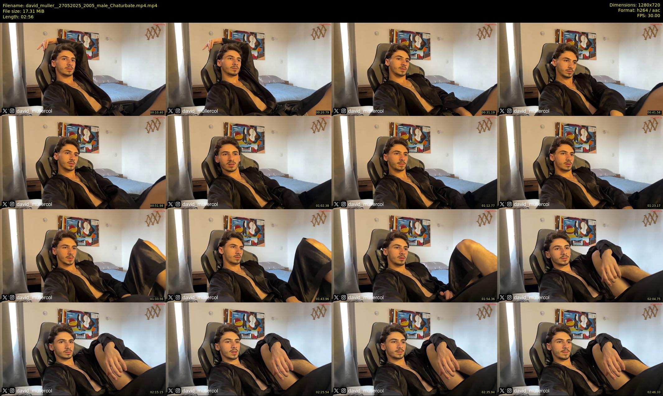 david_muller_ — 3 minute Chaturbate male cam show recording, 720p, May 27, 2025