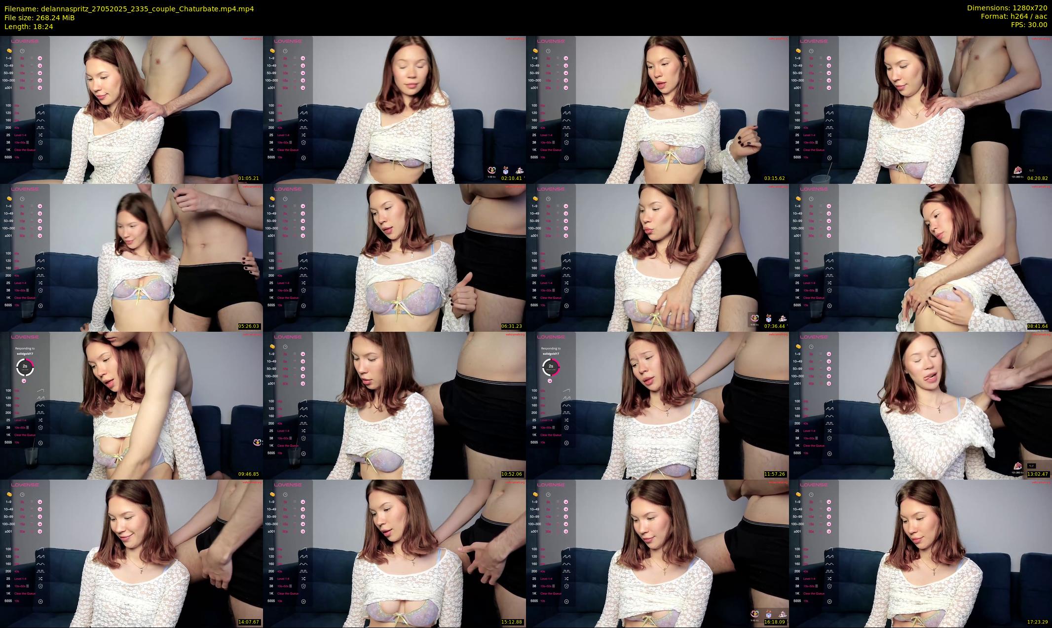 delannaspritz — 19 minute Chaturbate couple cam show recording, 720p, May 27, 2025