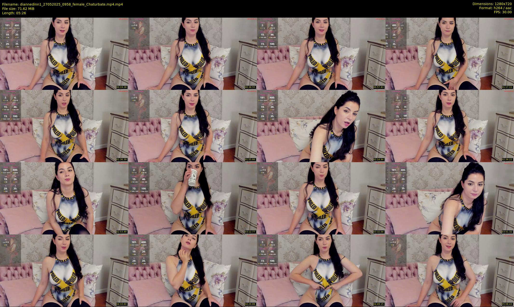 diannedinn1 — 6 minute Chaturbate female cam show recording, 720p, May 27, 2025