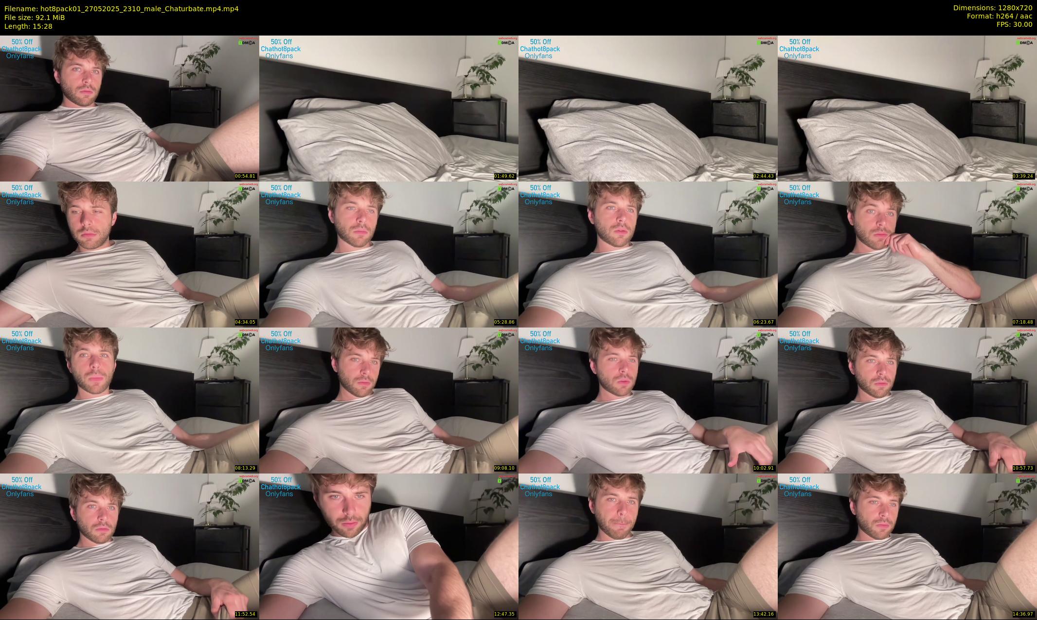 hot8pack01 — 16 minute Chaturbate male cam show recording, 720p, May 27, 2025