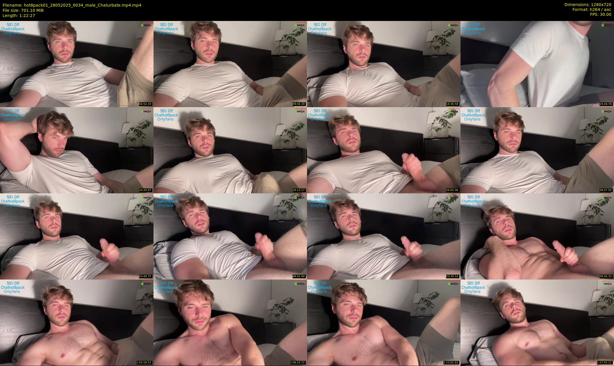 hot8pack01 — 83 minute Chaturbate male cam show recording, 720p, May 28, 2025