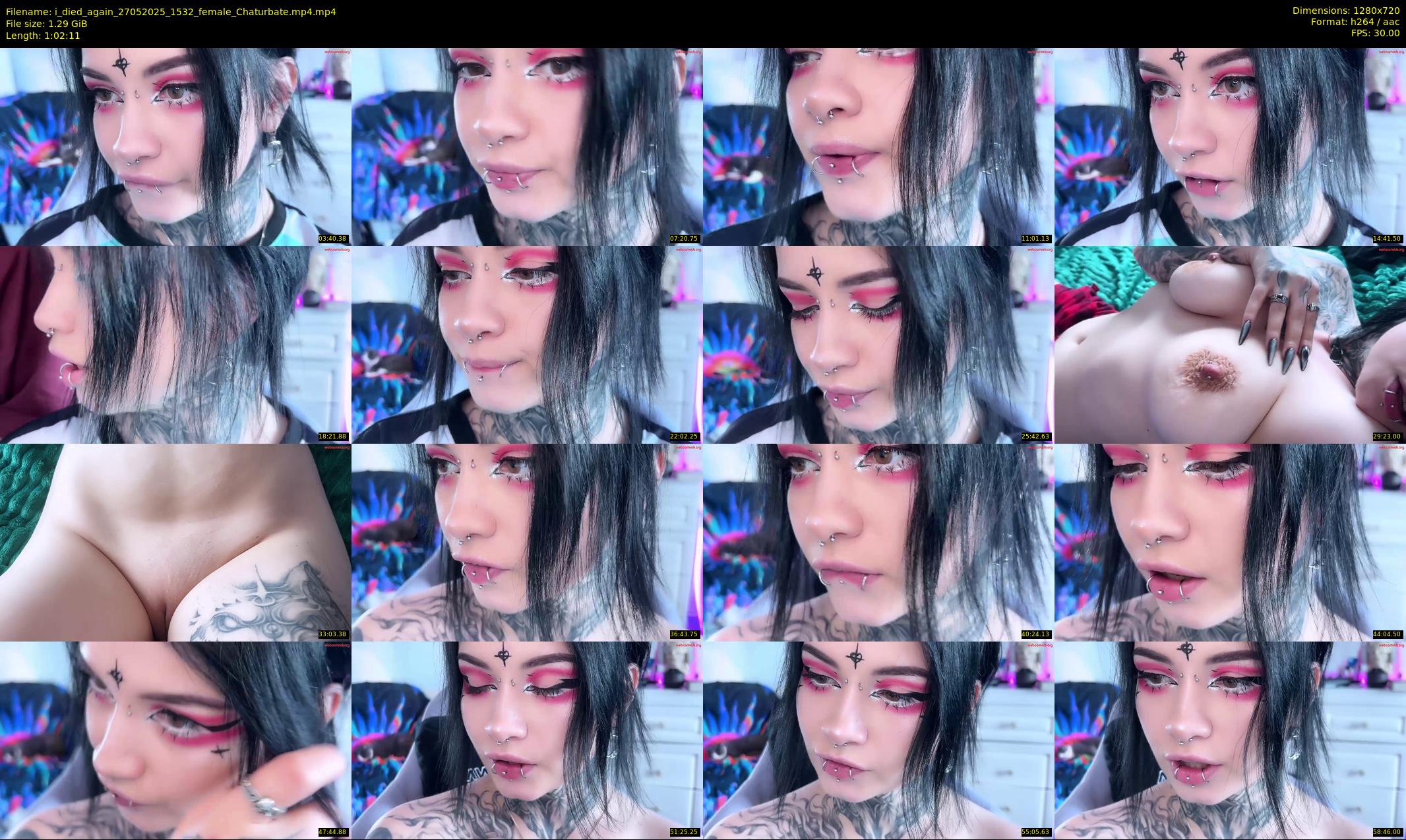 i_died_again — 63 minute Chaturbate female cam show recording, 720p, May 27, 2025