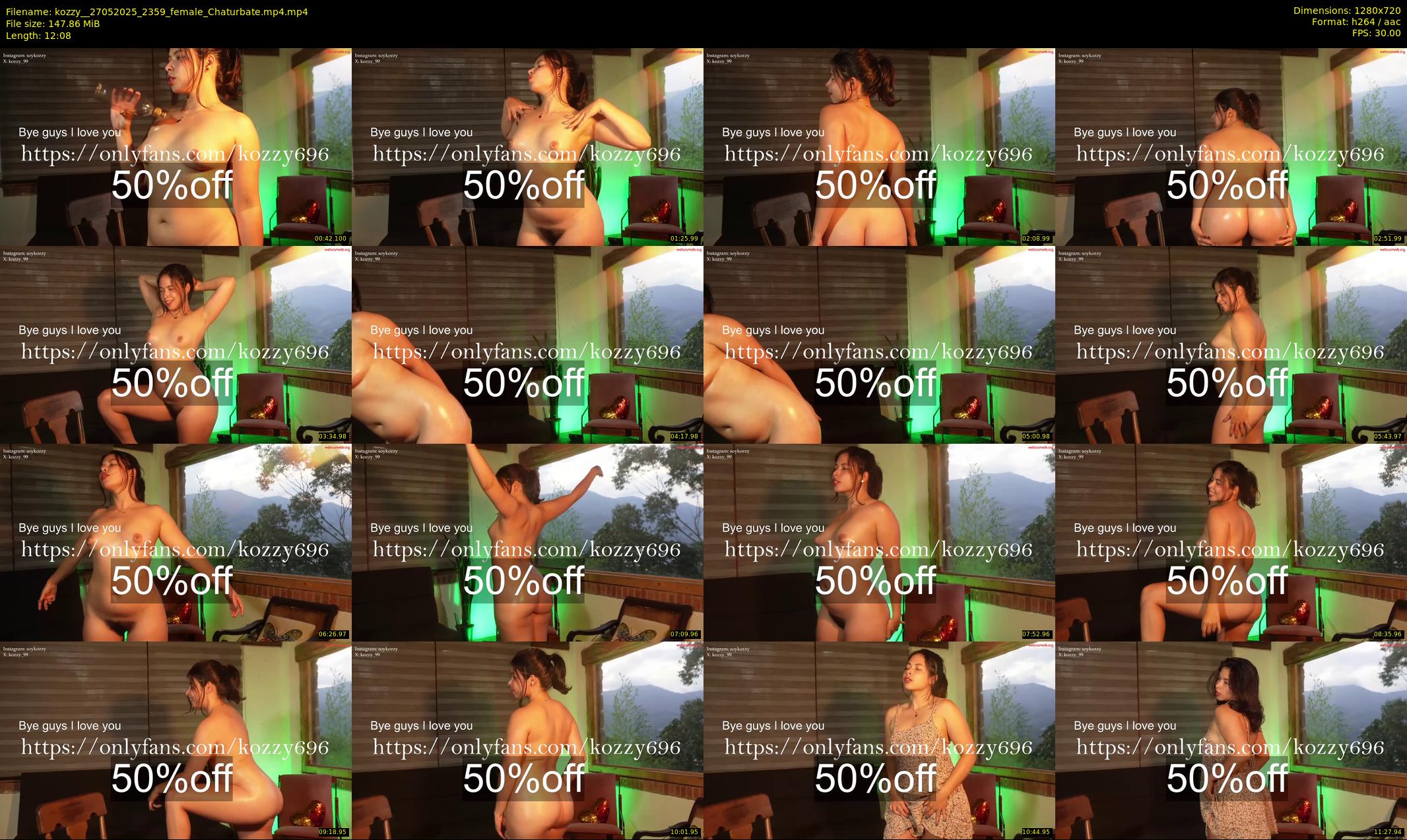kozzy_ — 13 minute Chaturbate female cam show recording, 720p, May 27, 2025
