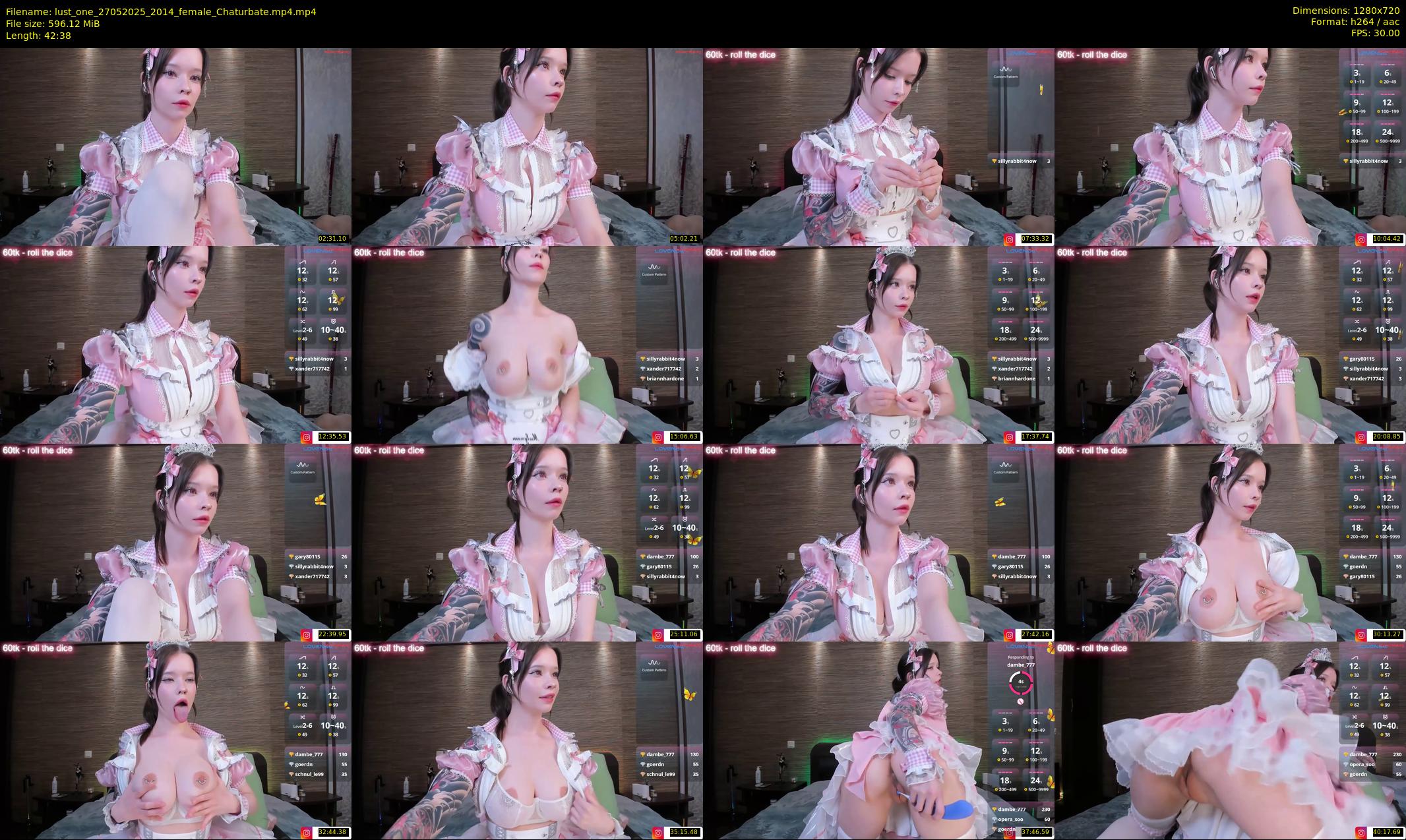 lust_one — 43 minute Chaturbate female cam show recording, 720p, May 27, 2025