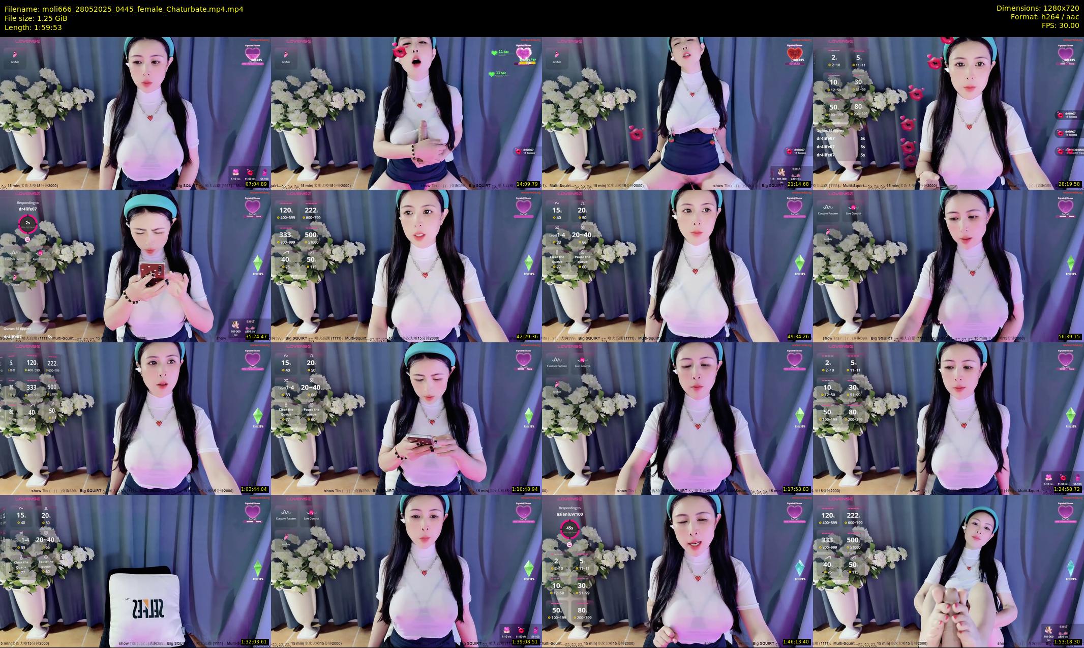 moli666 — 120 minute Chaturbate female cam show recording, 720p, May 28, 2025