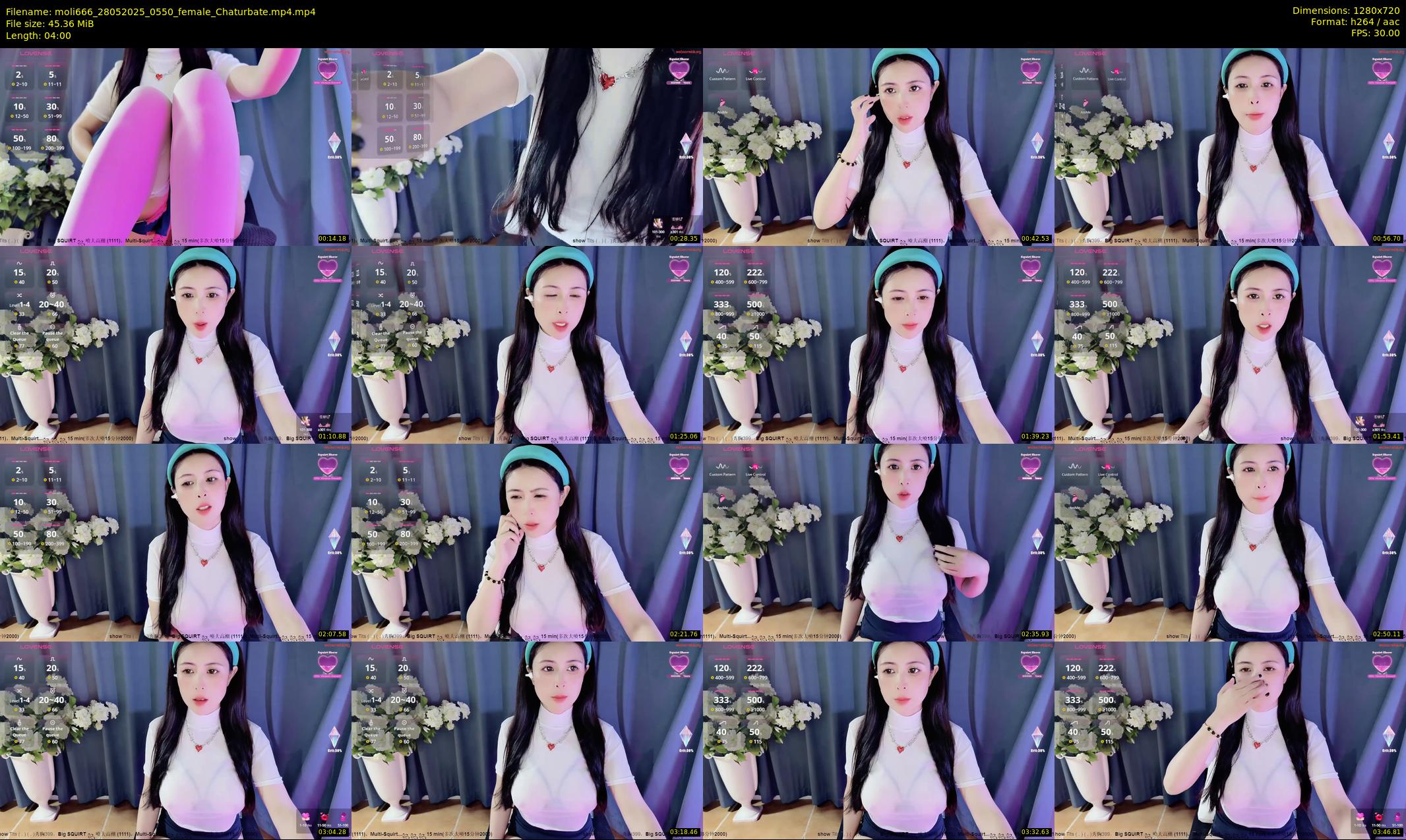 moli666 — 4 minute Chaturbate female cam show recording, 720p, May 28, 2025