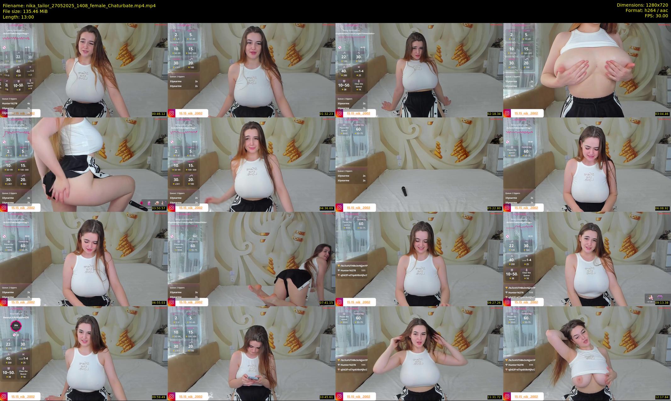 nika_tailor — 13 minute Chaturbate female cam show recording, 720p, May 27, 2025