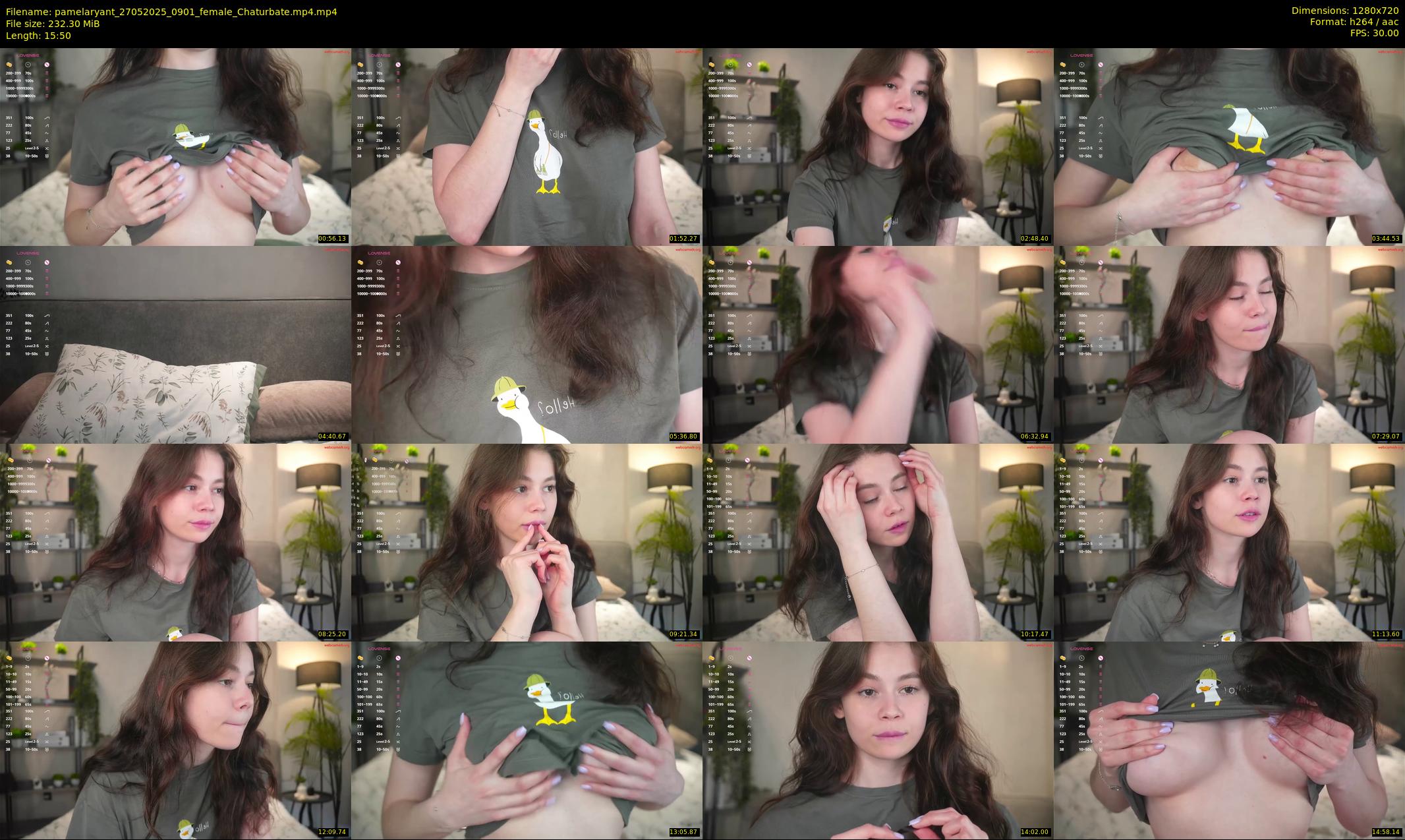 pamelaryant — 16 minute Chaturbate female cam show recording, 720p, May 27, 2025