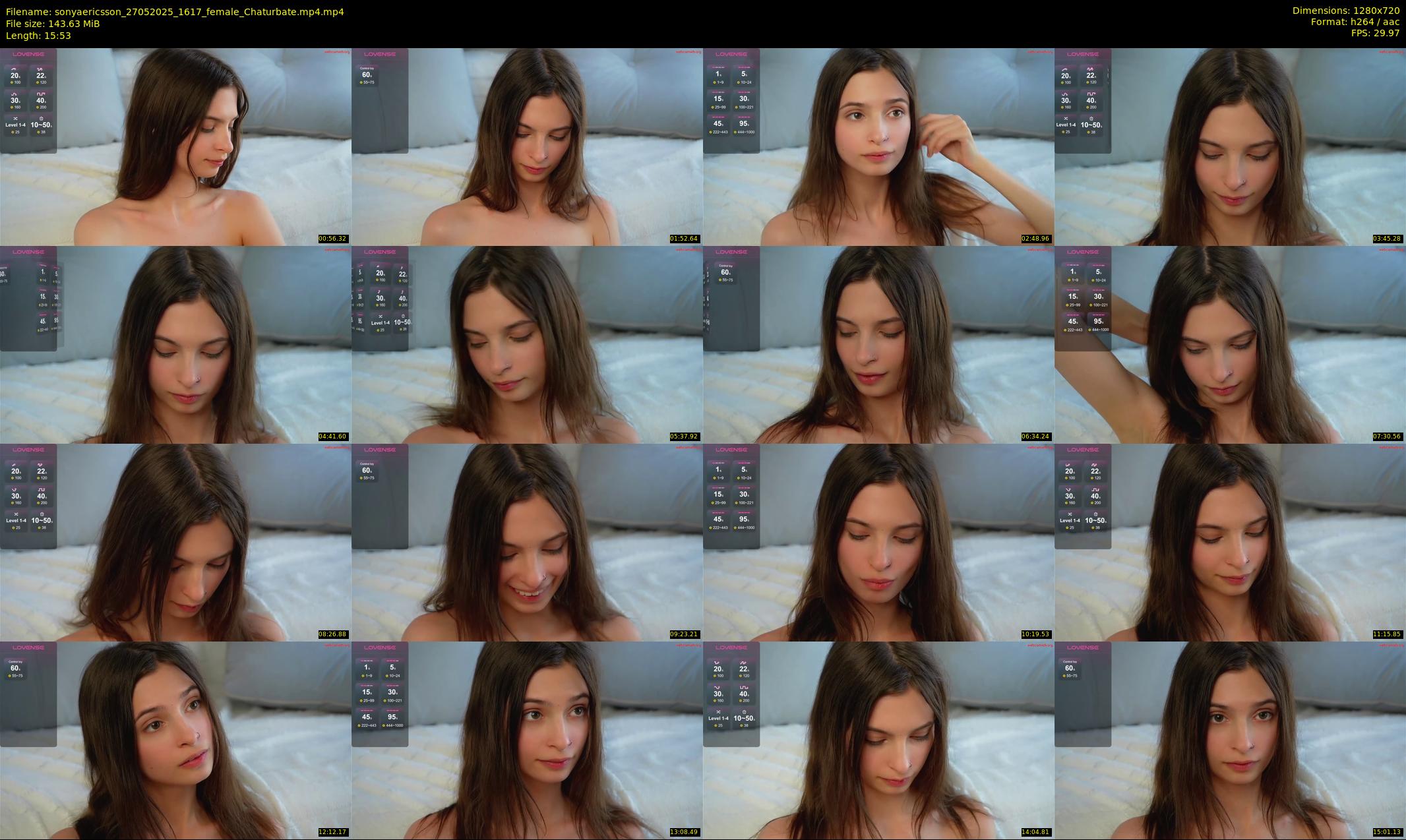 sonyaericsson — 16 minute Chaturbate female cam show recording, 720p, May 27, 2025