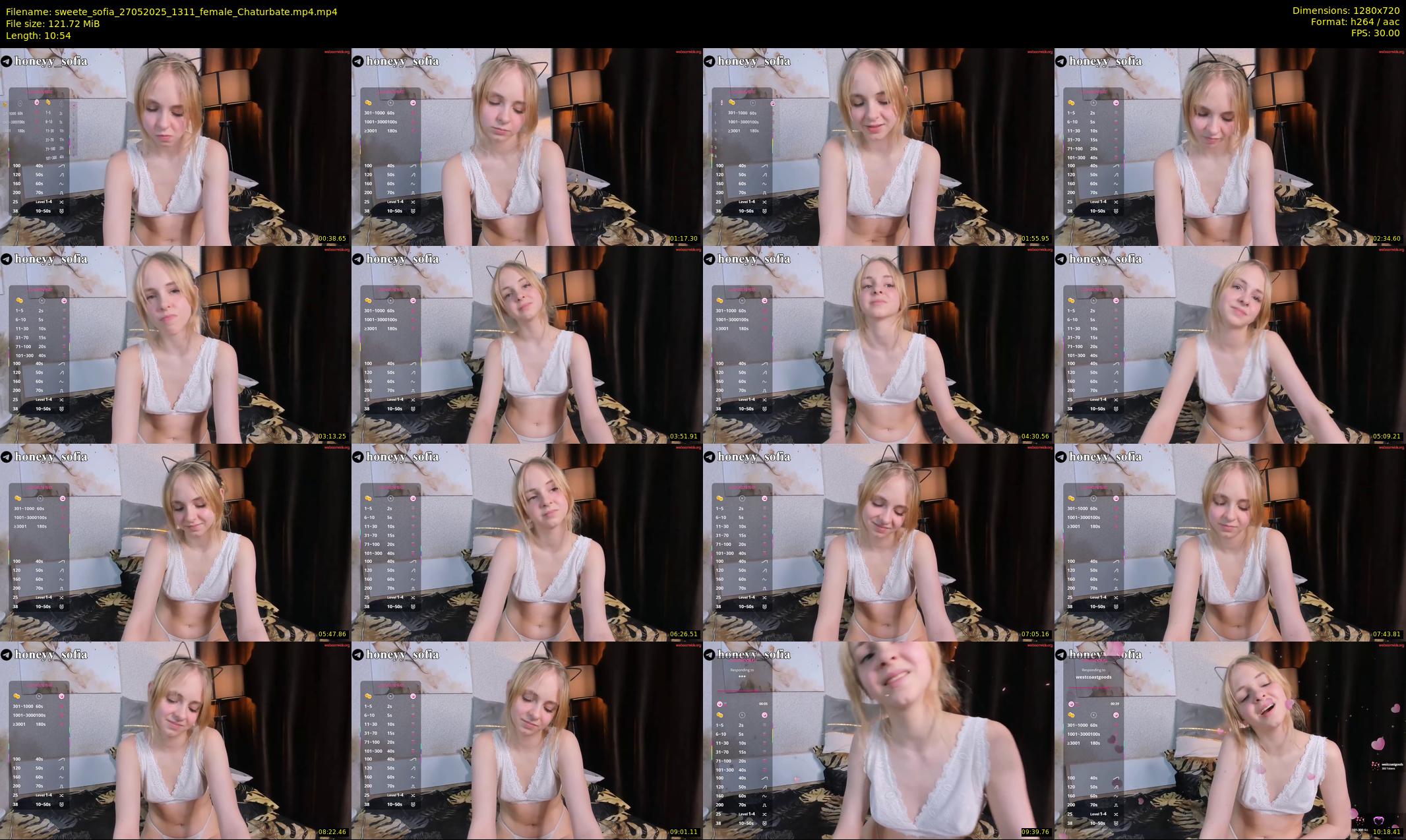 sweete_sofia — 11 minute Chaturbate female cam show recording, 720p, May 27, 2025