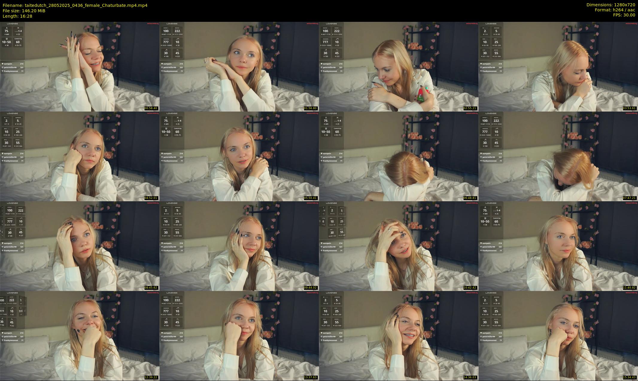 taitedutch — 17 minute Chaturbate female cam show recording, 720p, May 28, 2025