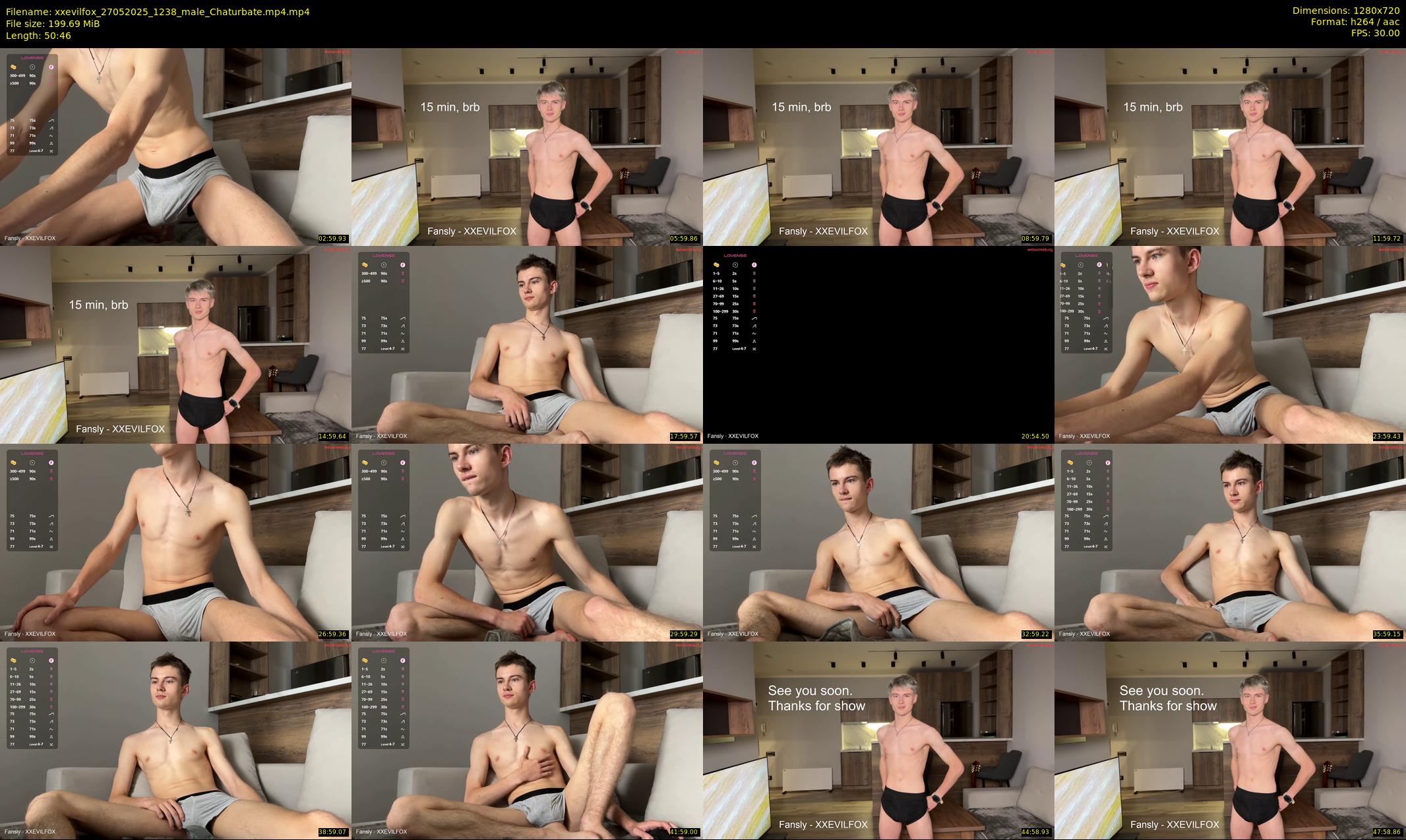 xxevilfox — 51 minute Chaturbate male cam show recording, 720p, May 27, 2025