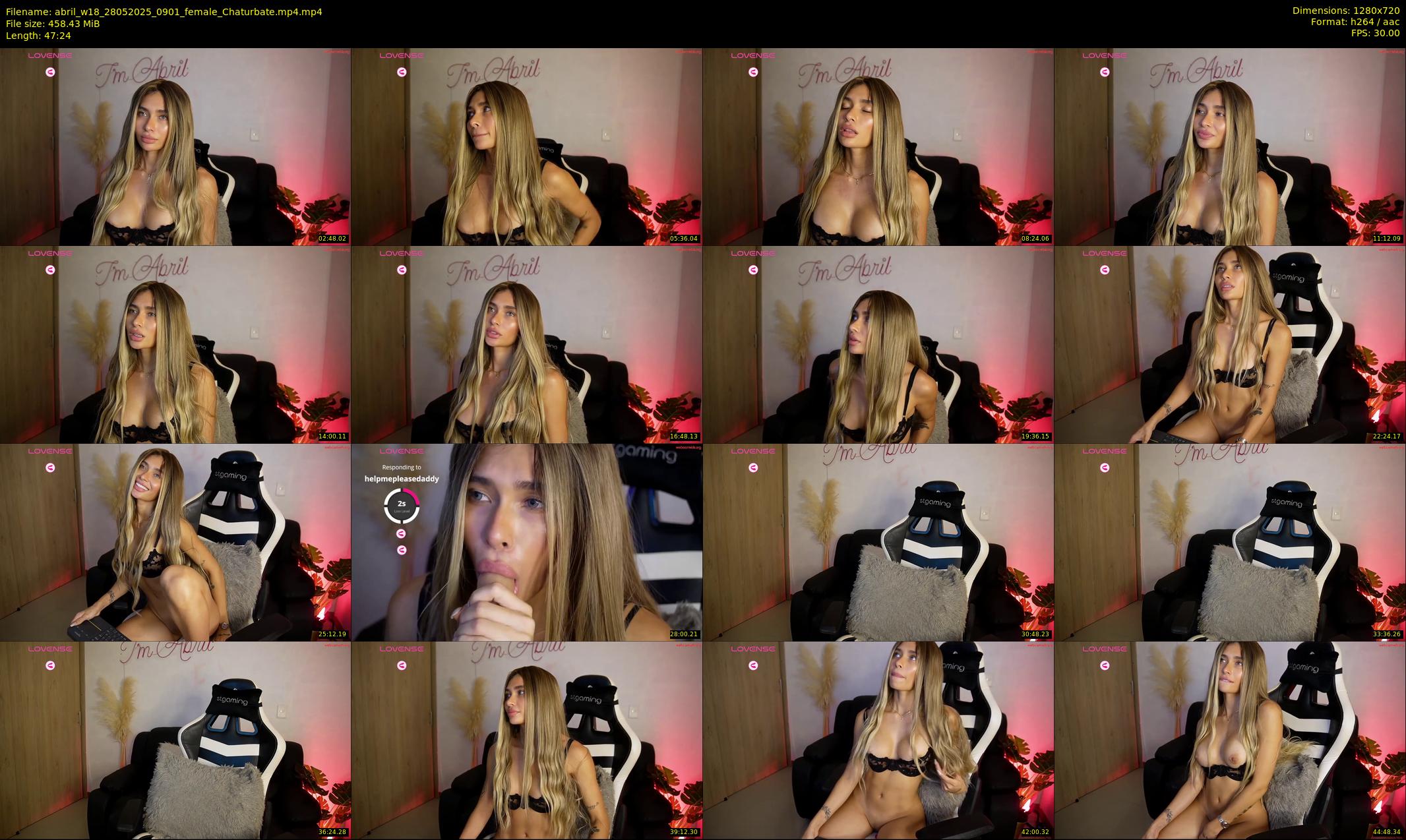 abril_w18 — 48 minute Chaturbate female cam show recording, 720p, May 28, 2025