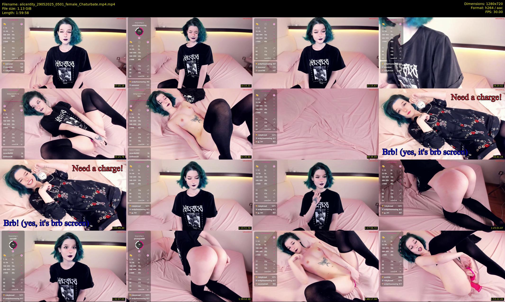 alicentity — 120 minute Chaturbate female cam show recording, 720p, May 29, 2025