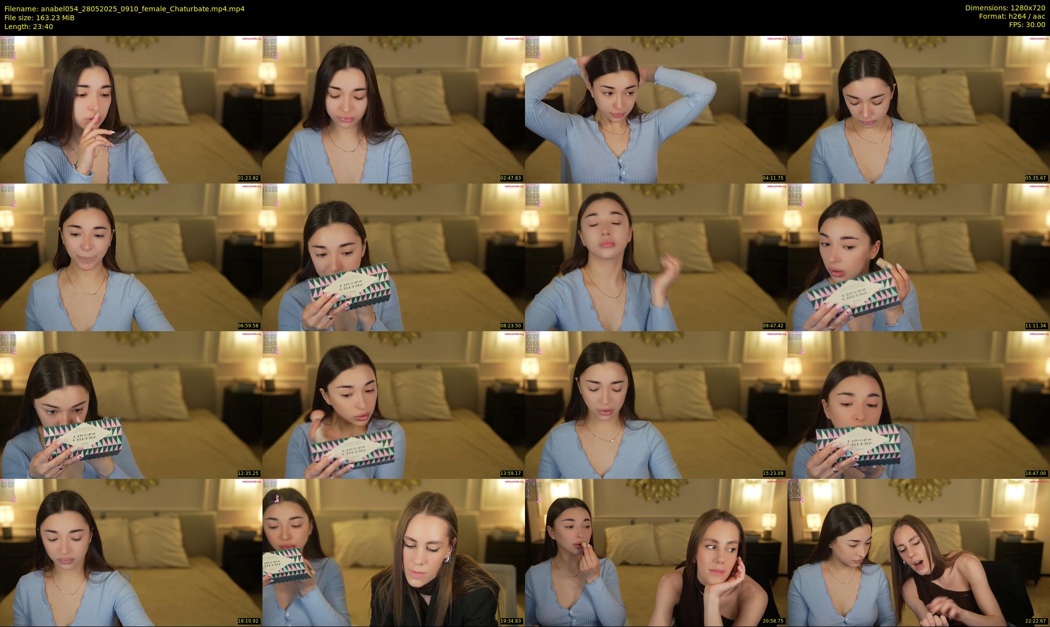anabel054 — 24 minute Chaturbate female cam show recording, 720p, May 28, 2025