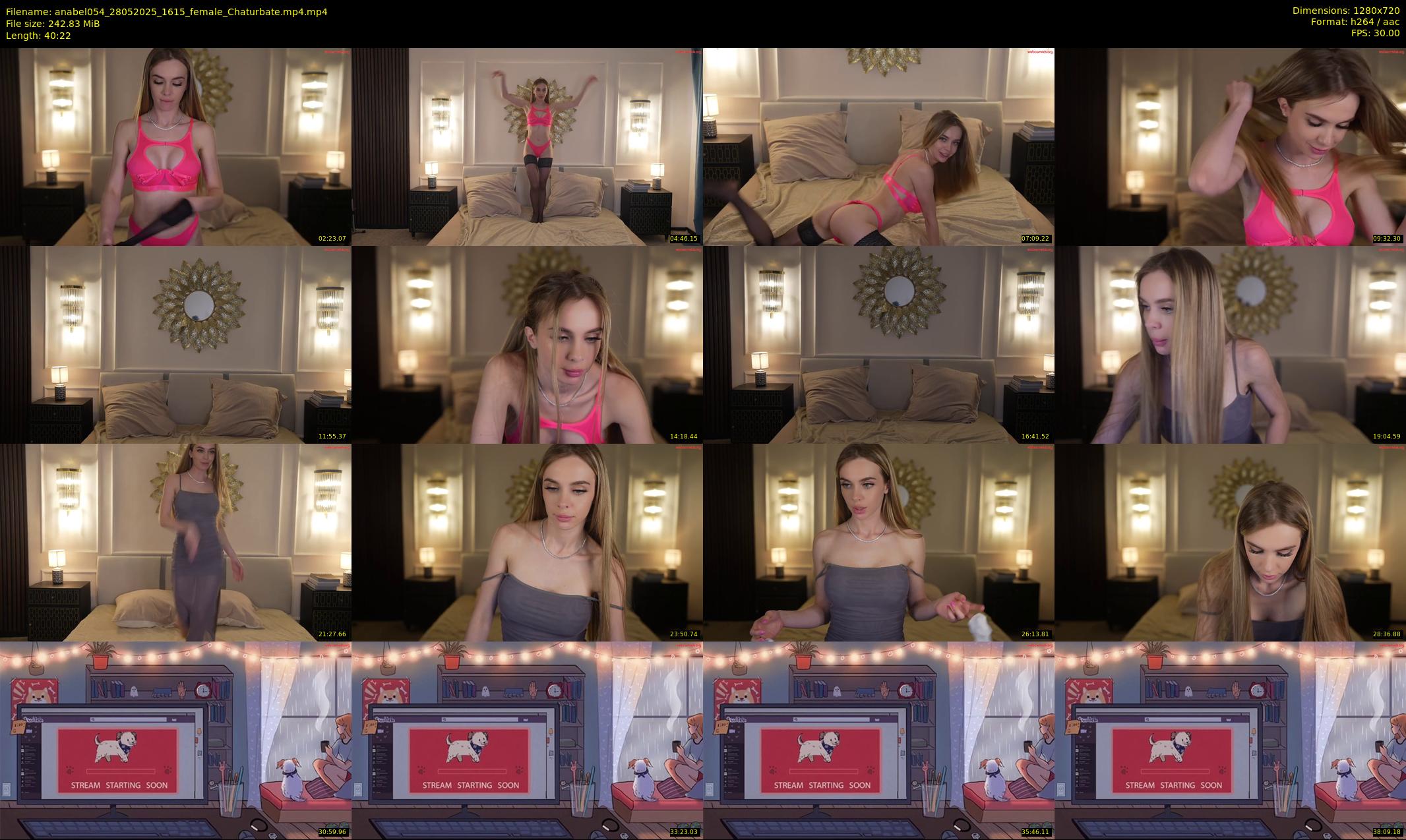 anabel054 — 41 minute Chaturbate female cam show recording, 720p, May 28, 2025