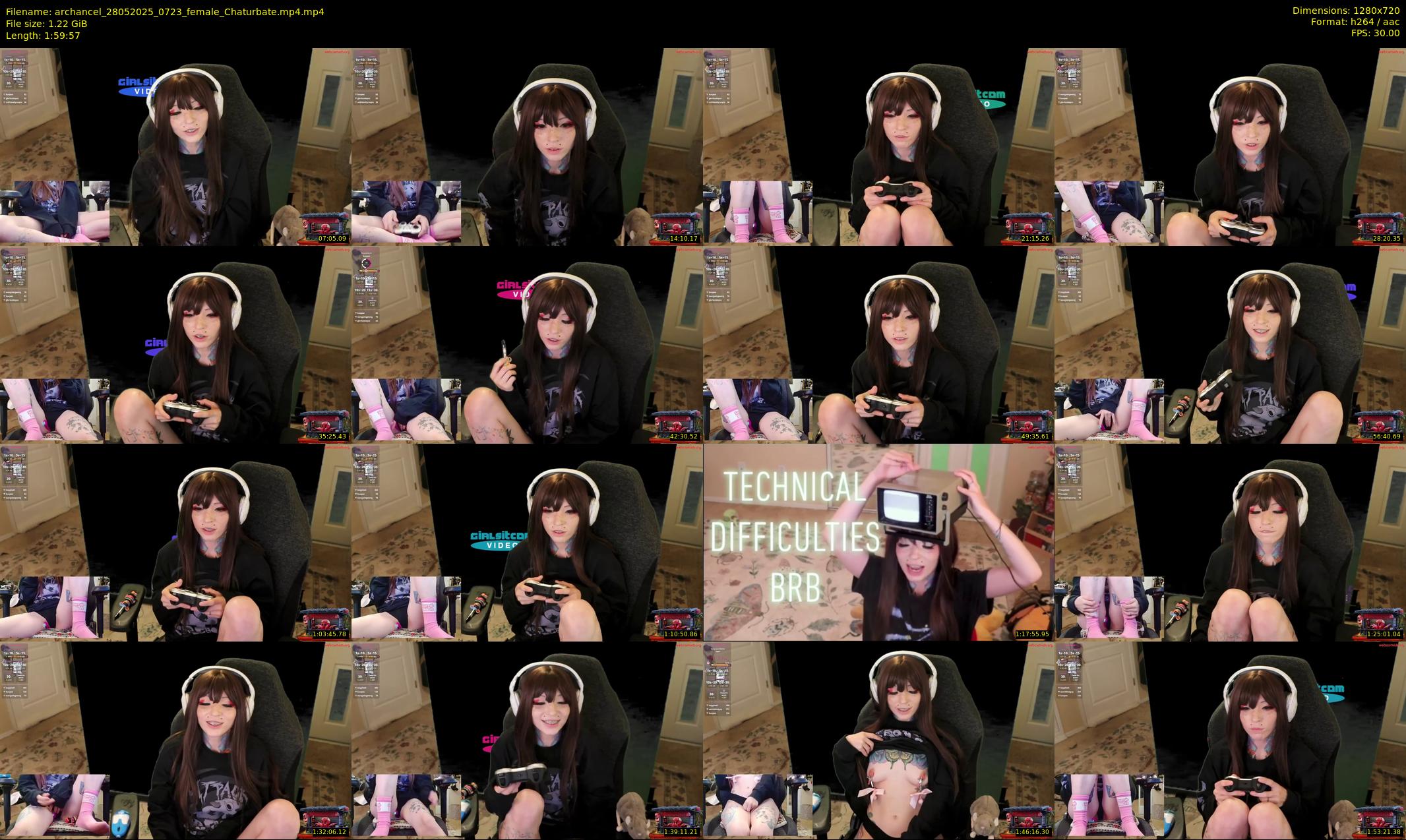 archancel — 120 minute Chaturbate female cam show recording, 720p, May 28, 2025
