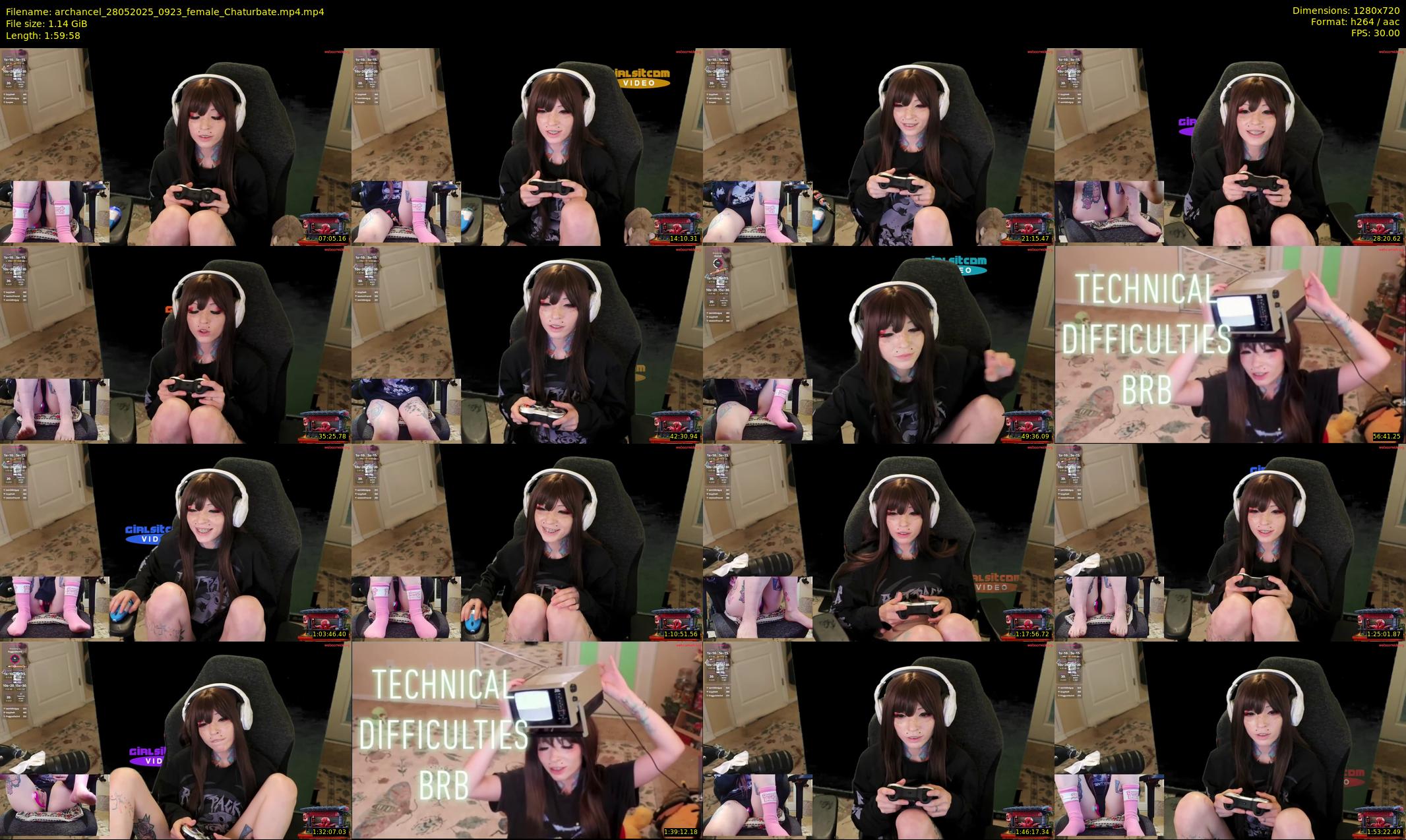 archancel — 120 minute Chaturbate female cam show recording, 720p, May 28, 2025