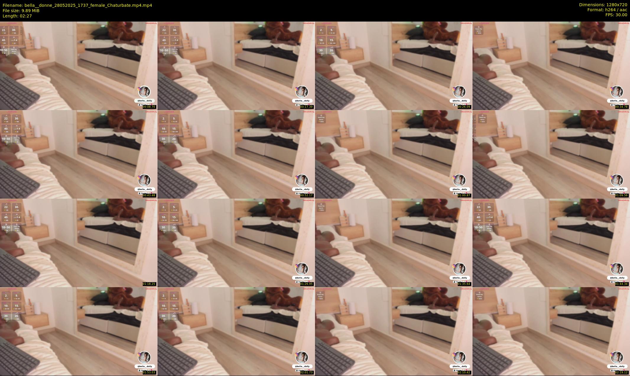 bella__donne — 3 minute Chaturbate female cam show recording, 720p, May 28, 2025