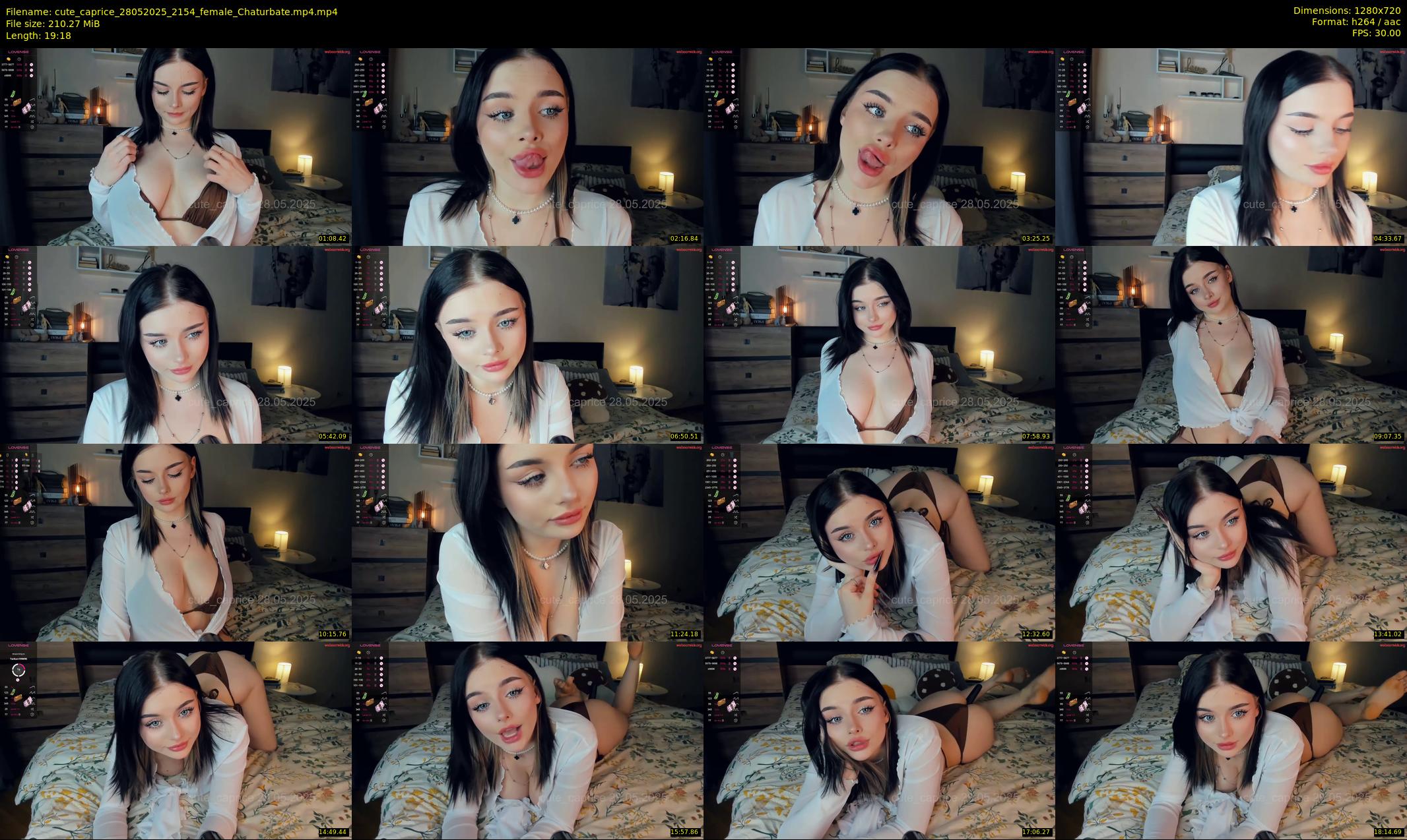 cute_caprice — 20 minute Chaturbate female cam show recording, 720p, May 28, 2025