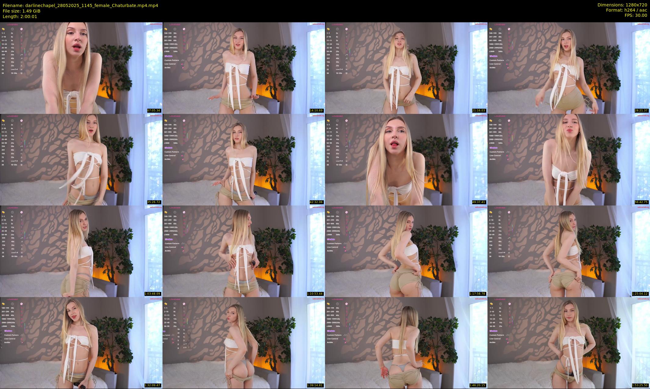 darlinechapel — 121 minute Chaturbate female cam show recording, 720p, May 28, 2025