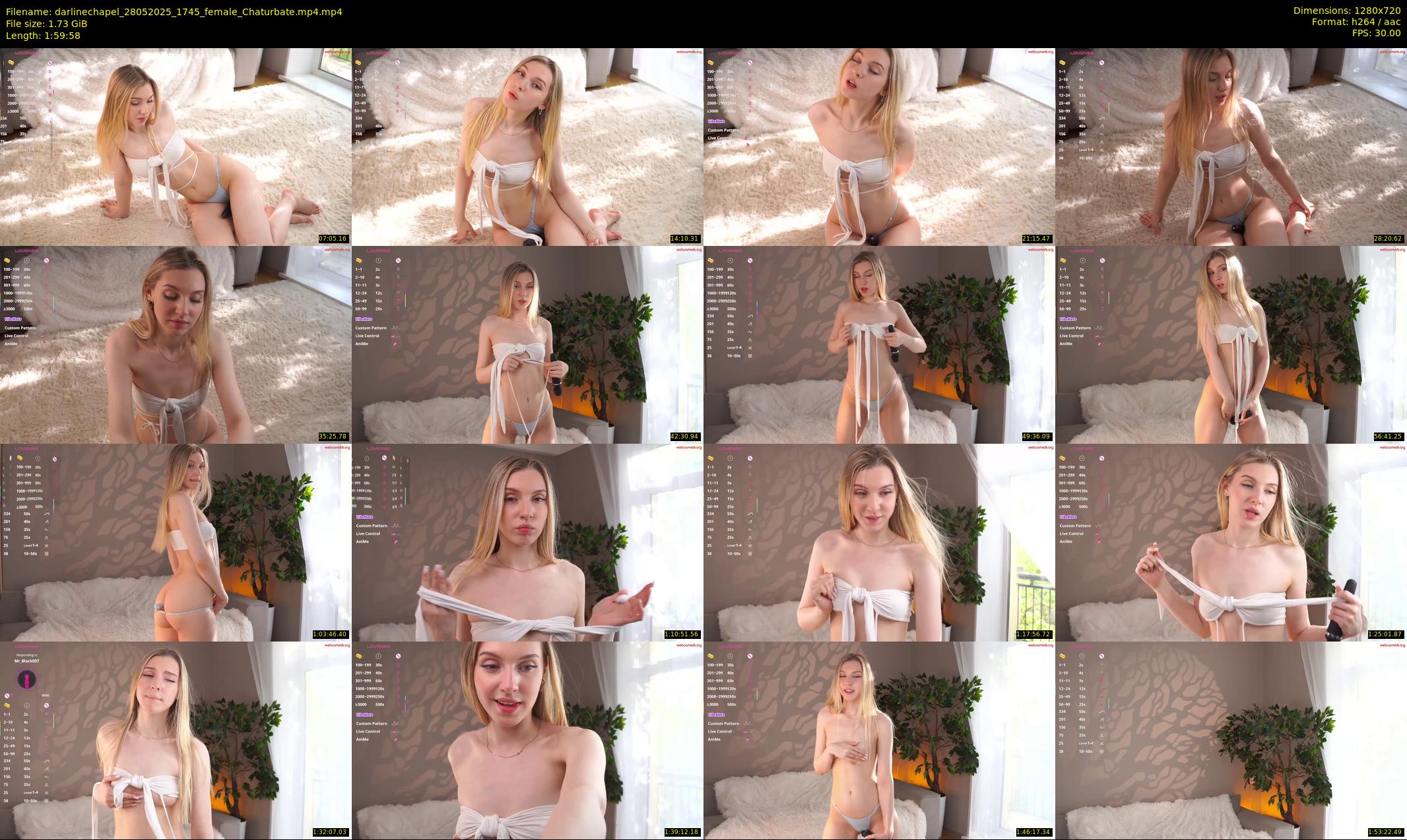 darlinechapel — 120 minute Chaturbate female cam show recording, 720p, May 28, 2025