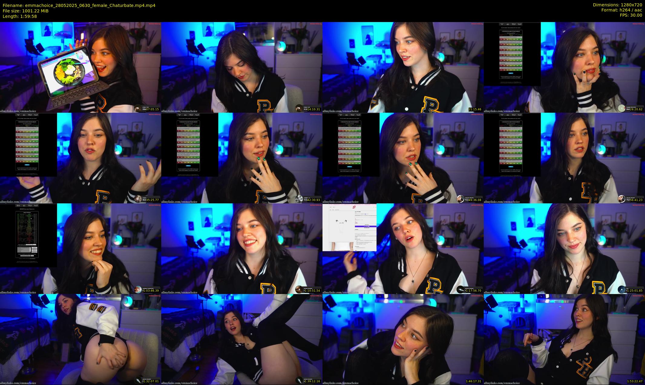 emmachoice — 120 minute Chaturbate female cam show recording, 720p, May 28, 2025