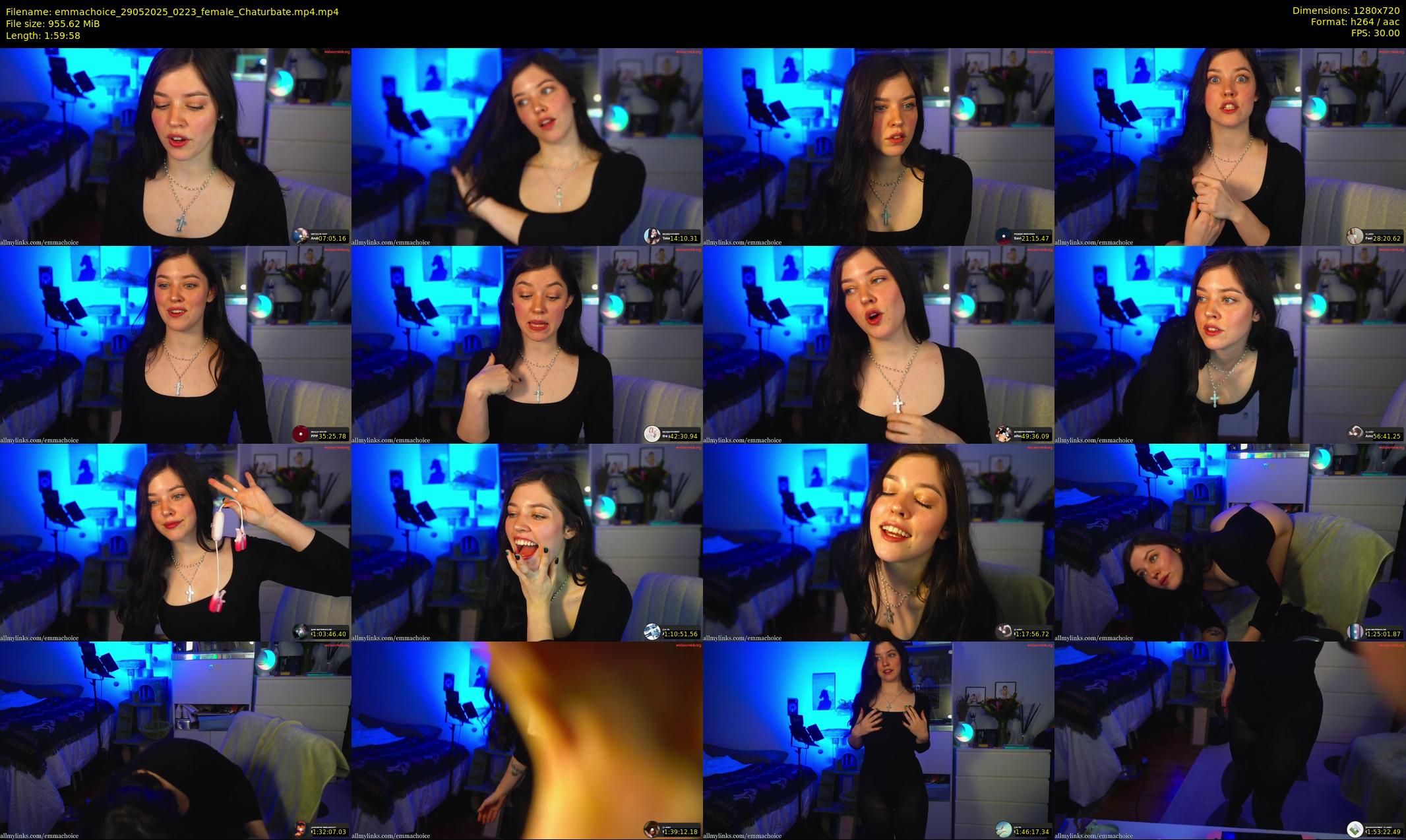 emmachoice — 120 minute Chaturbate female cam show recording, 720p, May 29, 2025