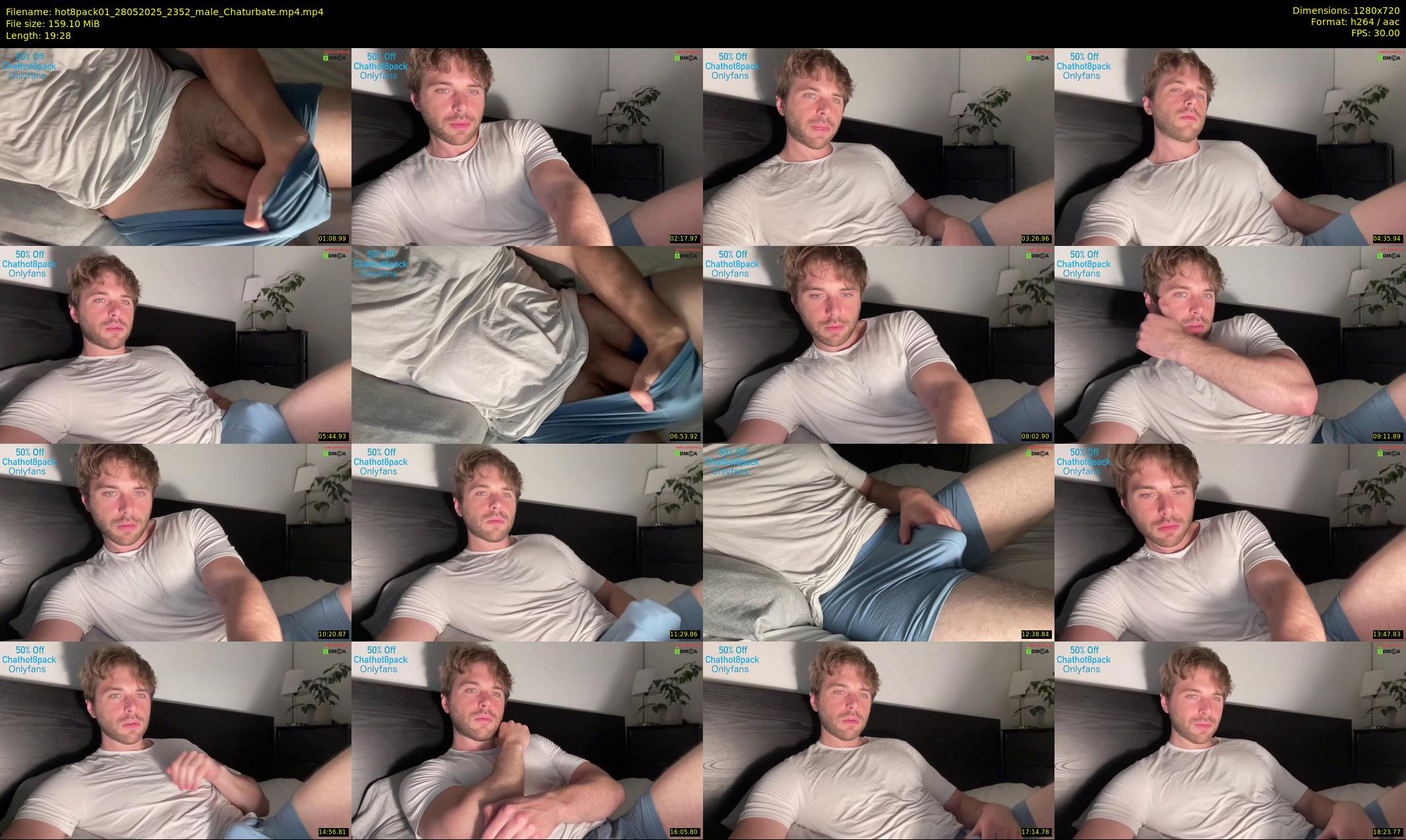 hot8pack01 — 20 minute Chaturbate male cam show recording, 720p, May 28, 2025