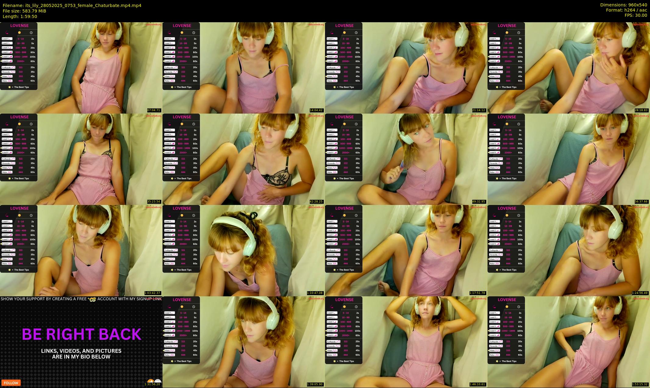 its_lily — 120 minute Chaturbate female cam show recording, 480p, May 28, 2025