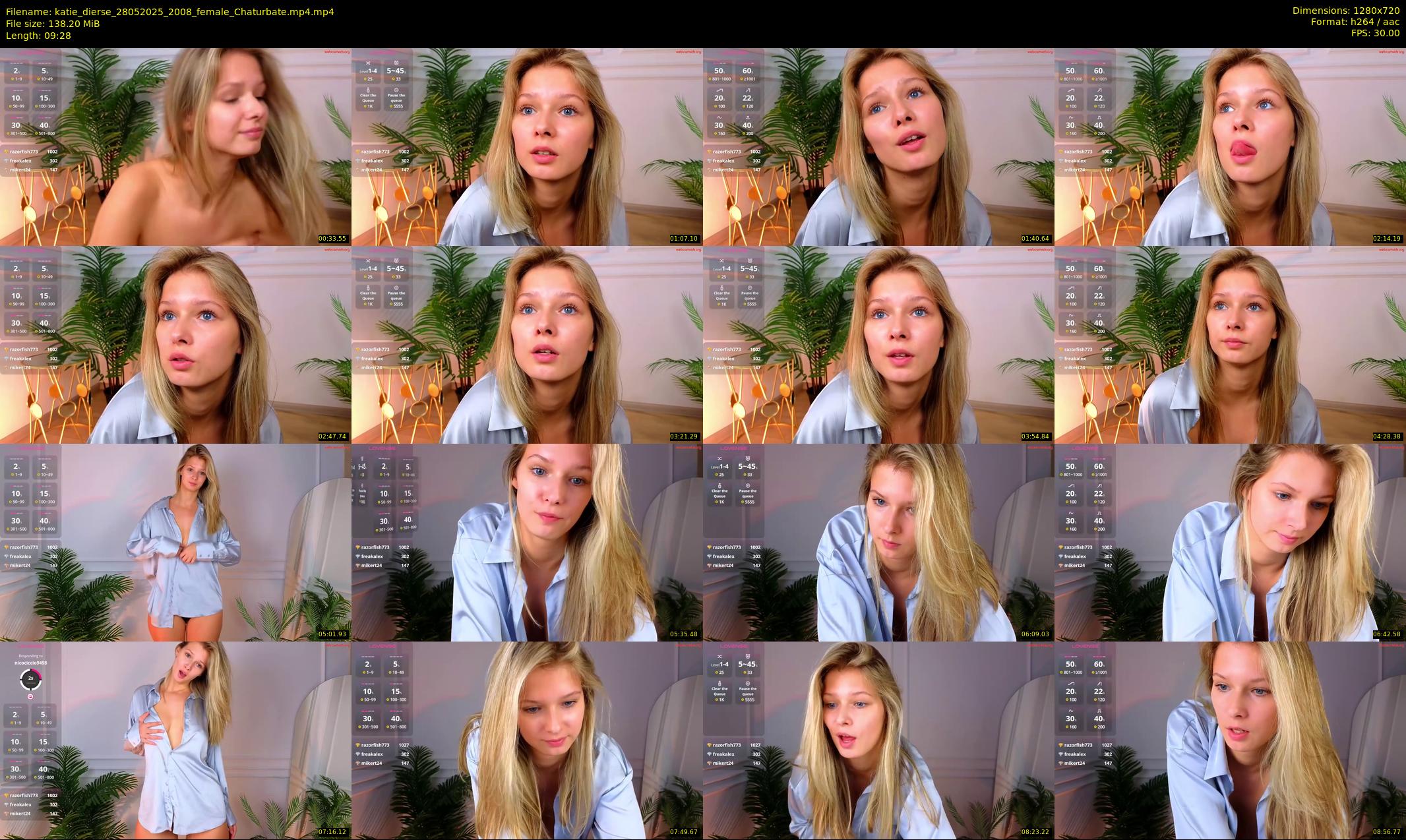 katie_dierse — 10 minute Chaturbate female cam show recording, 720p, May 28, 2025
